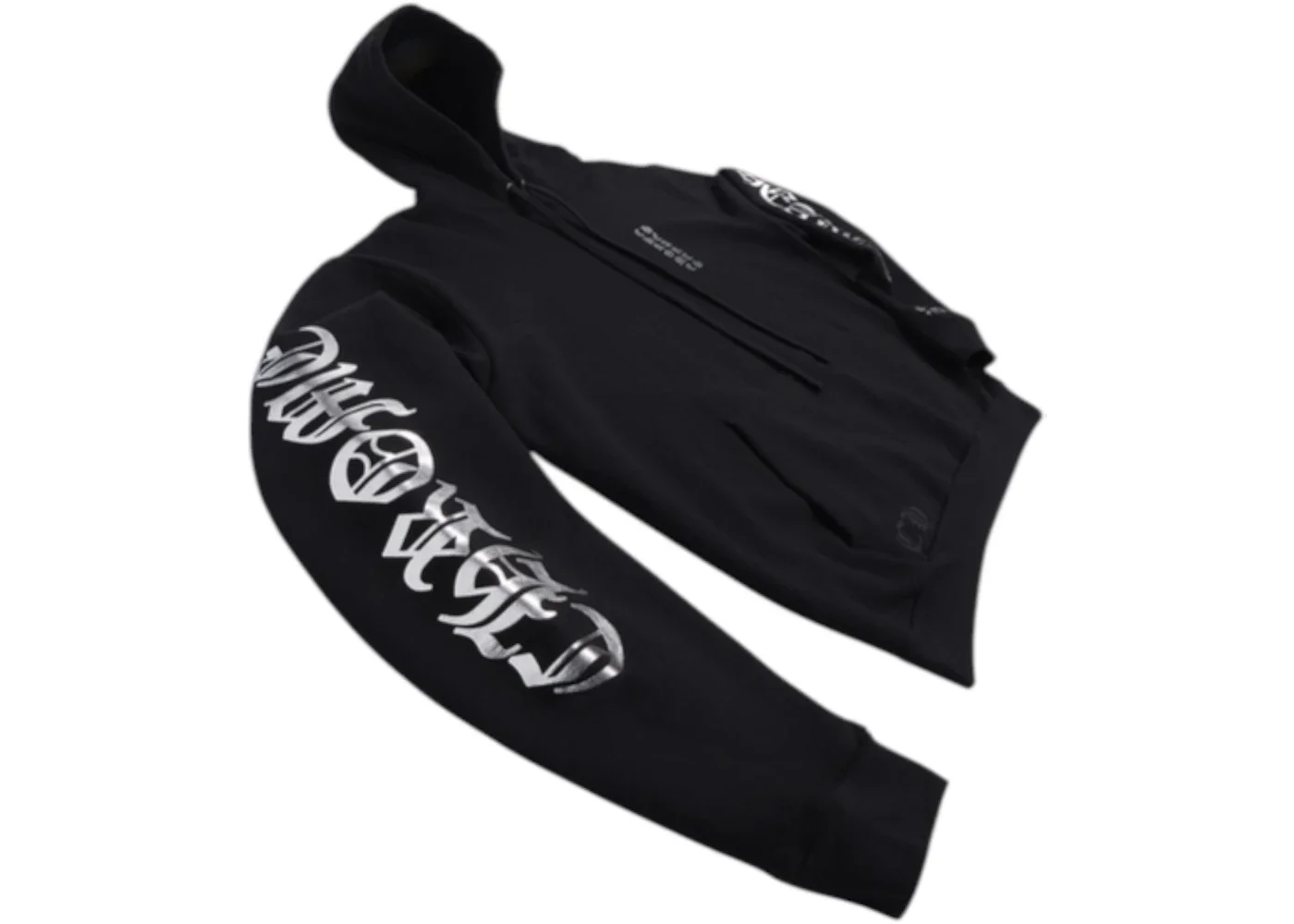 Chrome Hearts Foil Print Hoodie Black - 1