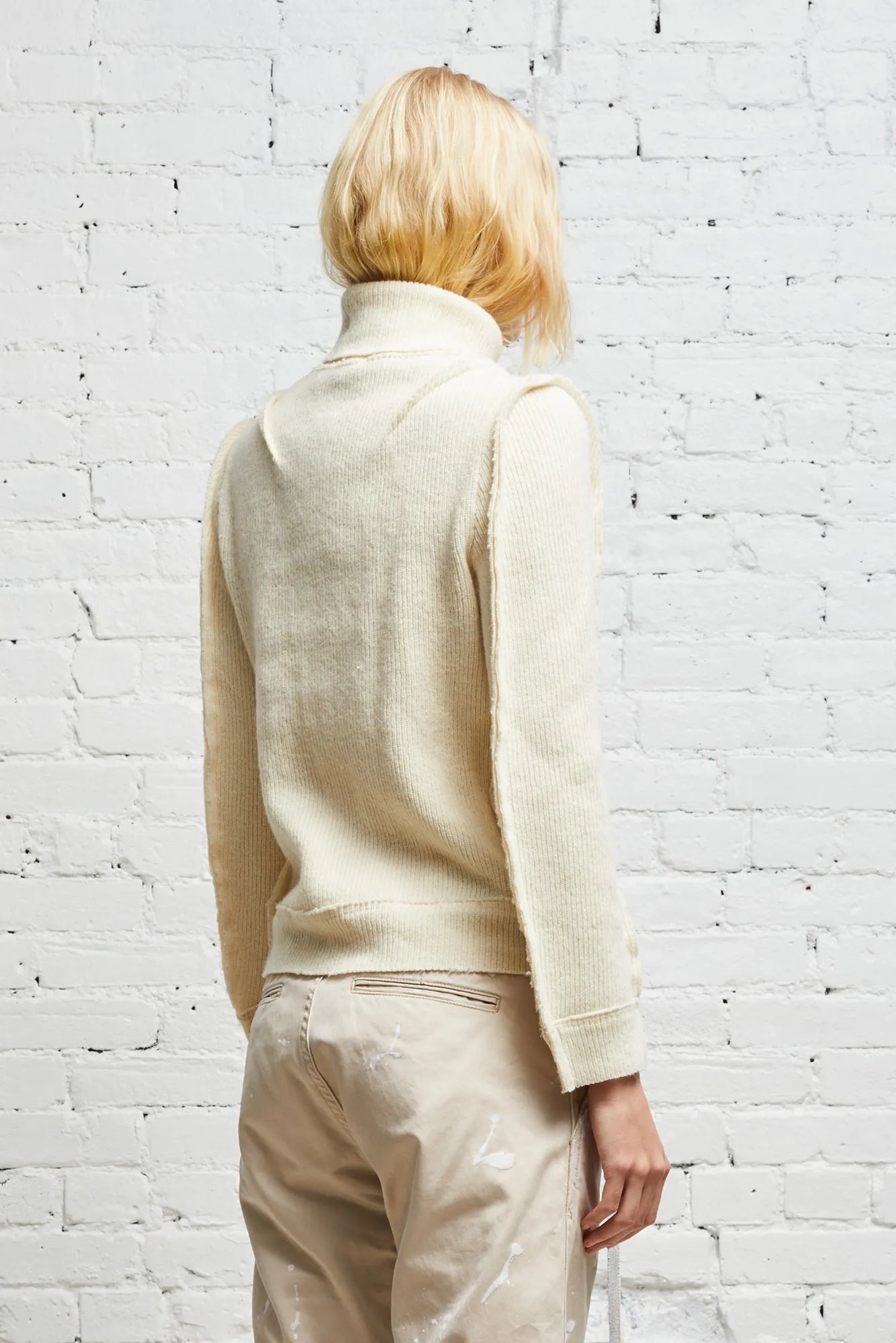 FLAT SLEEVE TURTLENECK - ECRU - 4