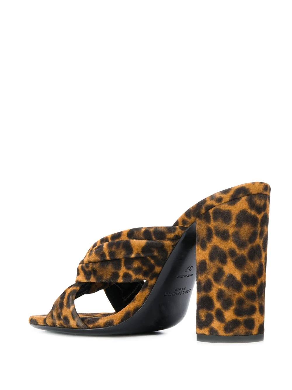 Bianca 100mm leopard-print mules - 3