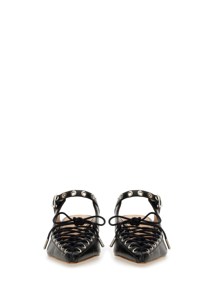 Ganni Women Mule Lace-Up - 4