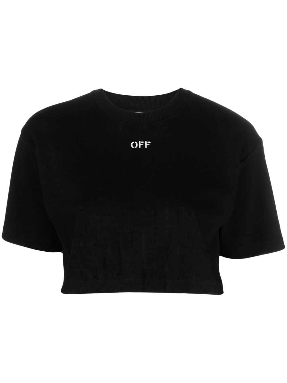 Off-Stamp cropped T-shirt - 1