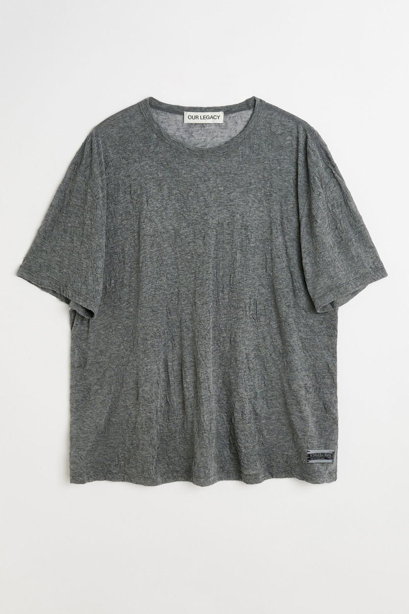 New Box T-shirt Anthracite Crinkle Guaze 1