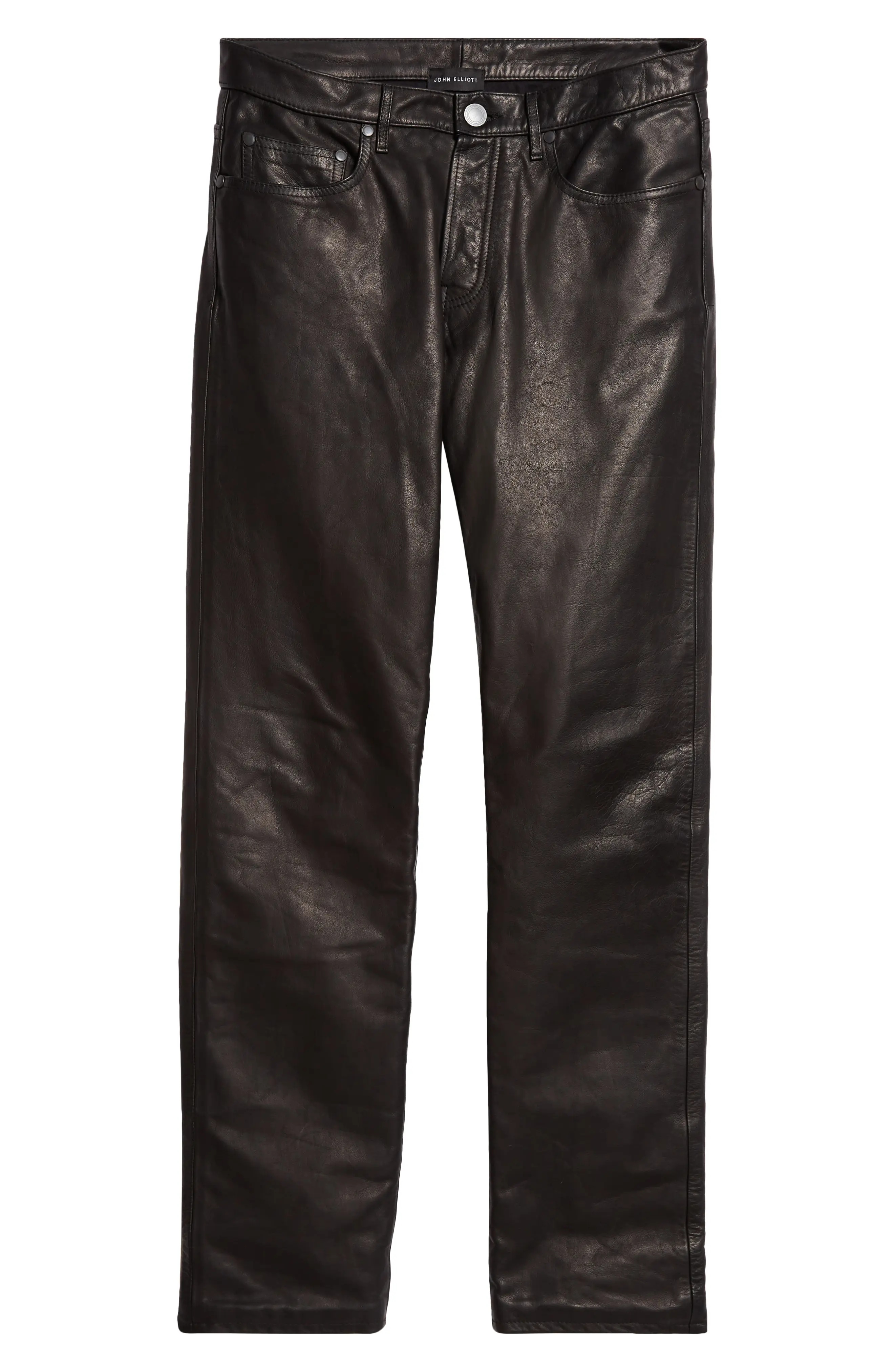 The Daze Straight Leg Leather Pants - 6