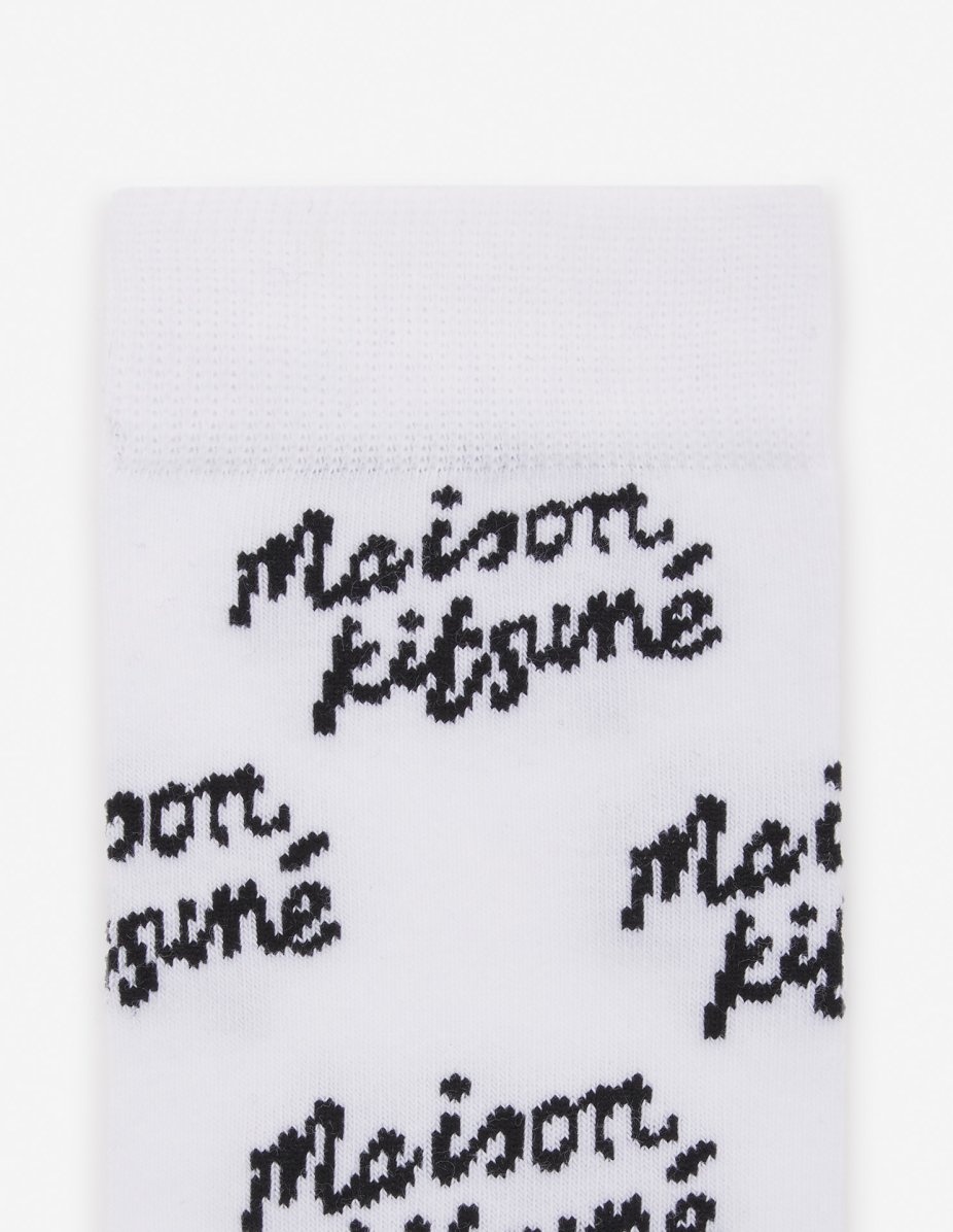 MAISON KITSUNE HANDWRITING ALL OVER SOCKS - 2