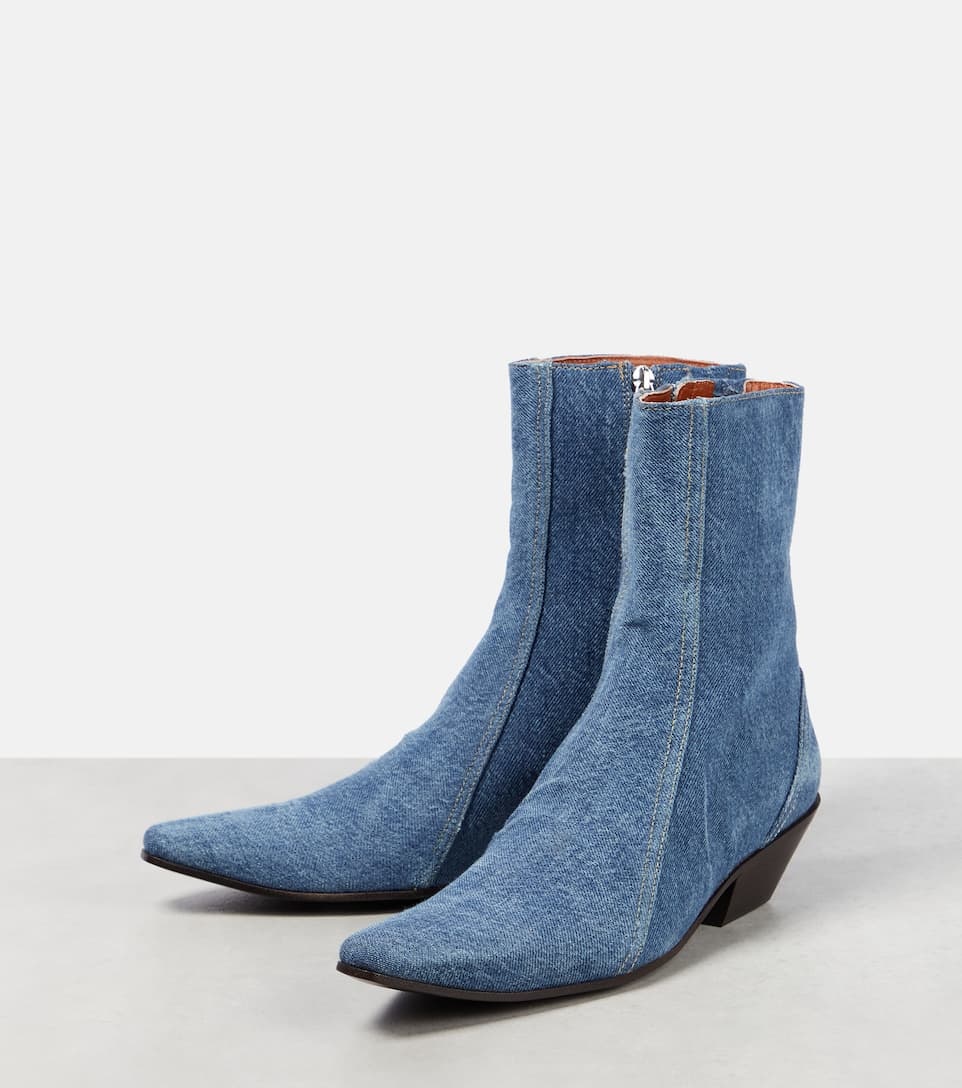 Denim ankle boots - 5