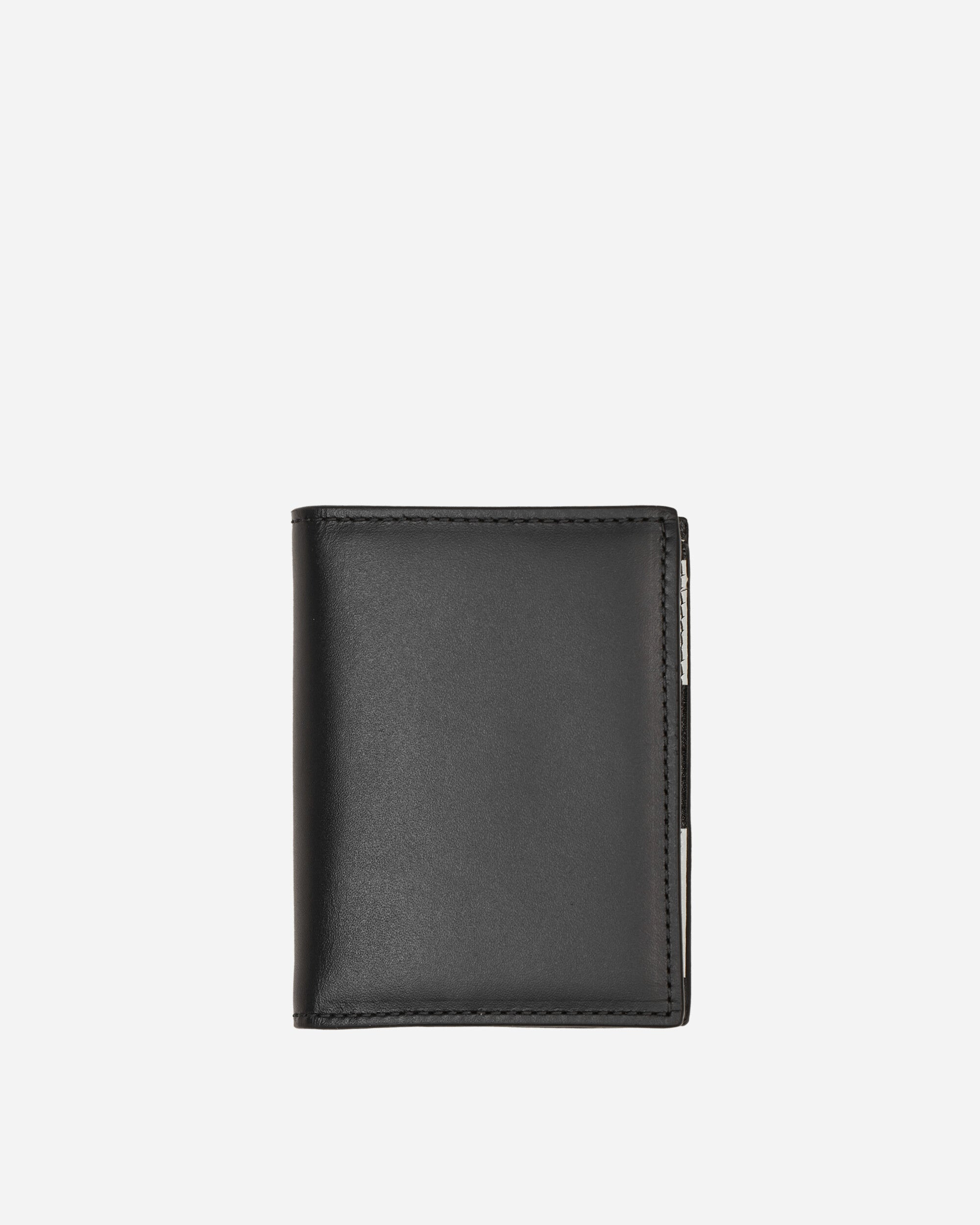 Classic Print Leather Wallet Black - 1