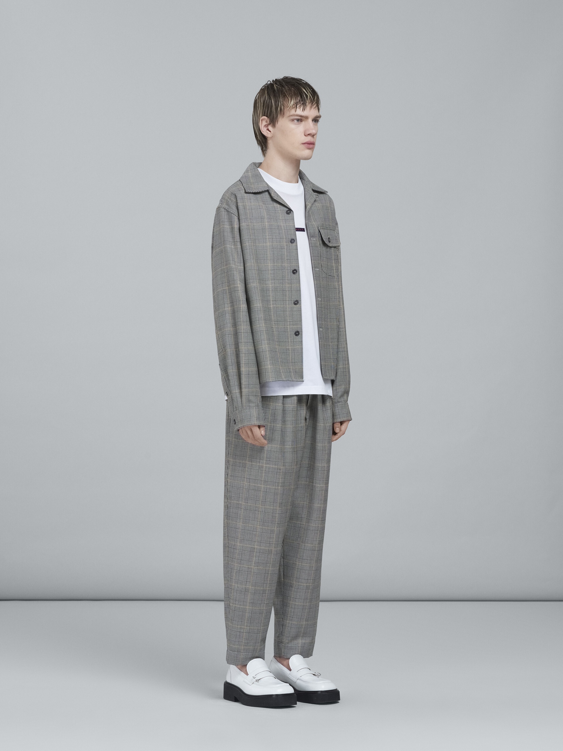 PRINCE OF WALES WOOL BOWLING SHIRT - 5