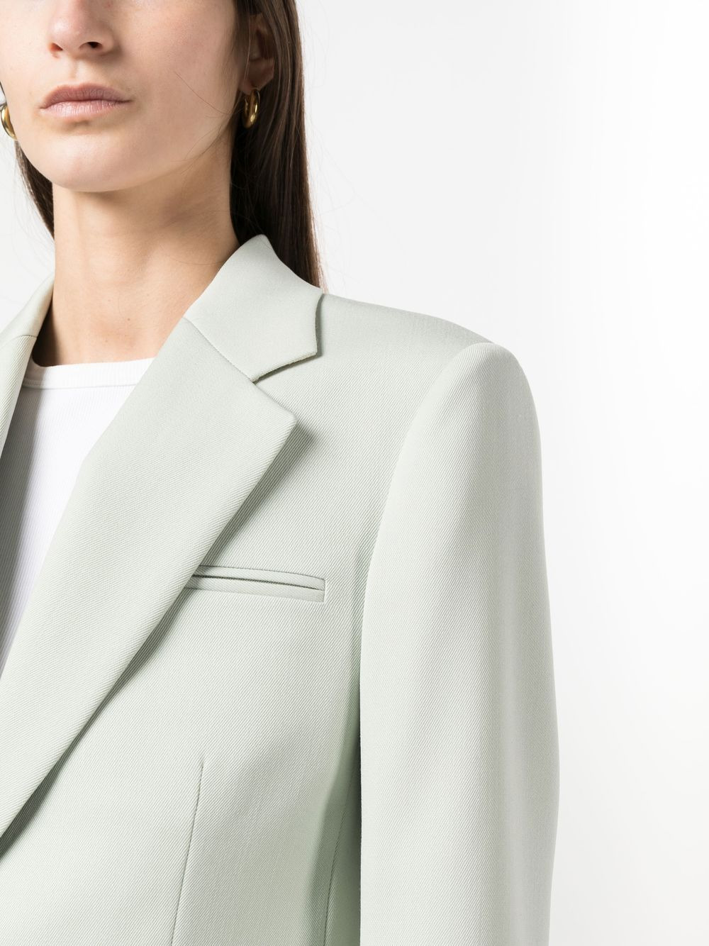 single-breasted virgin wool blazer - 5