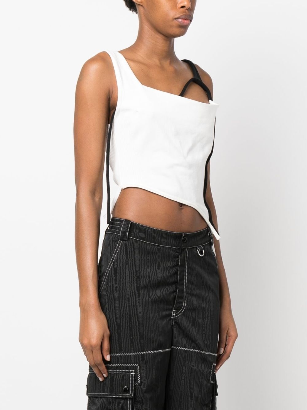 asymmetric cropped top - 3