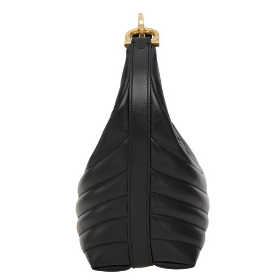 Ferragamo S Quilted Hobo Crossbody Bag In Black - 3