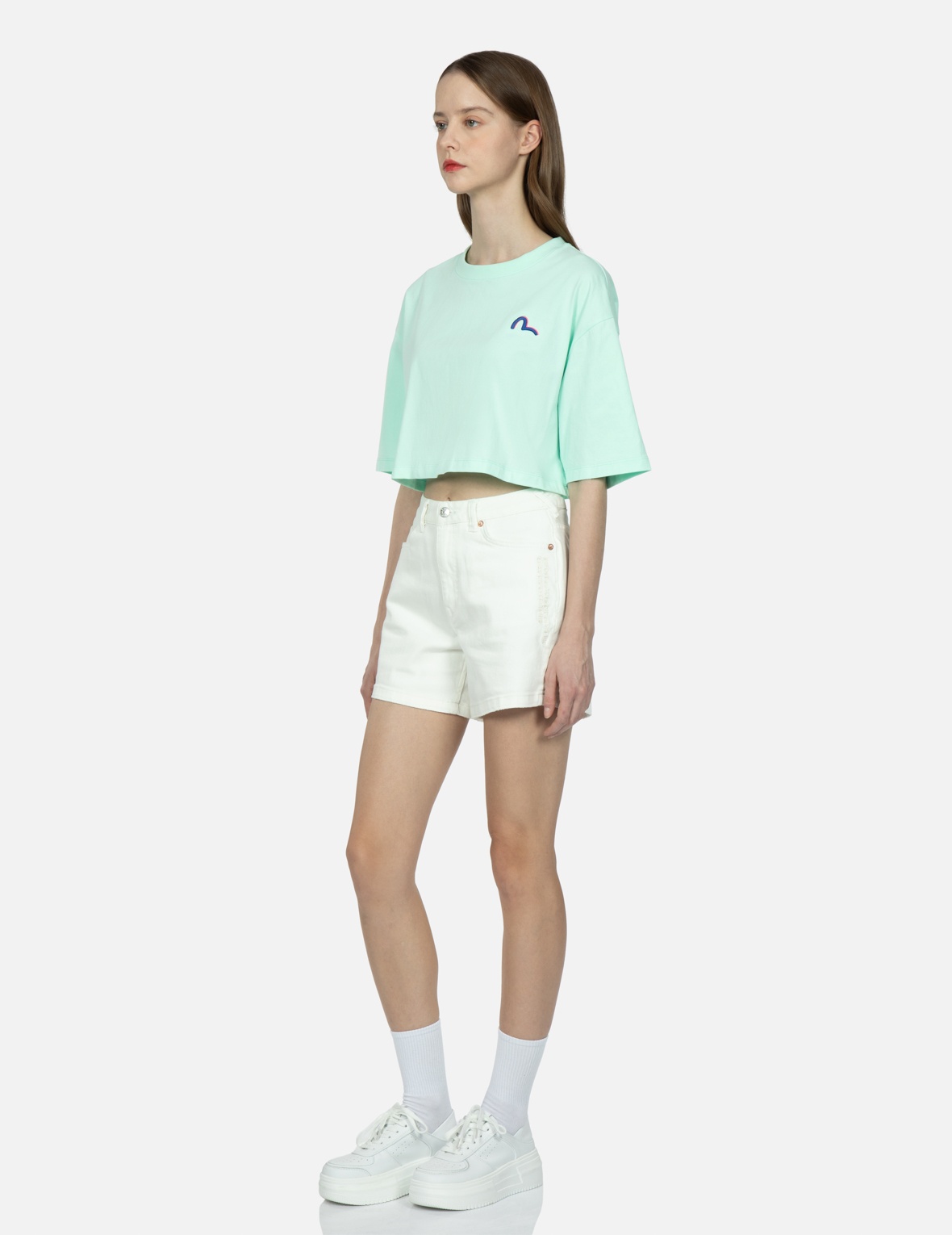 LOGO PRINT CROPPED T-SHIRT - 4