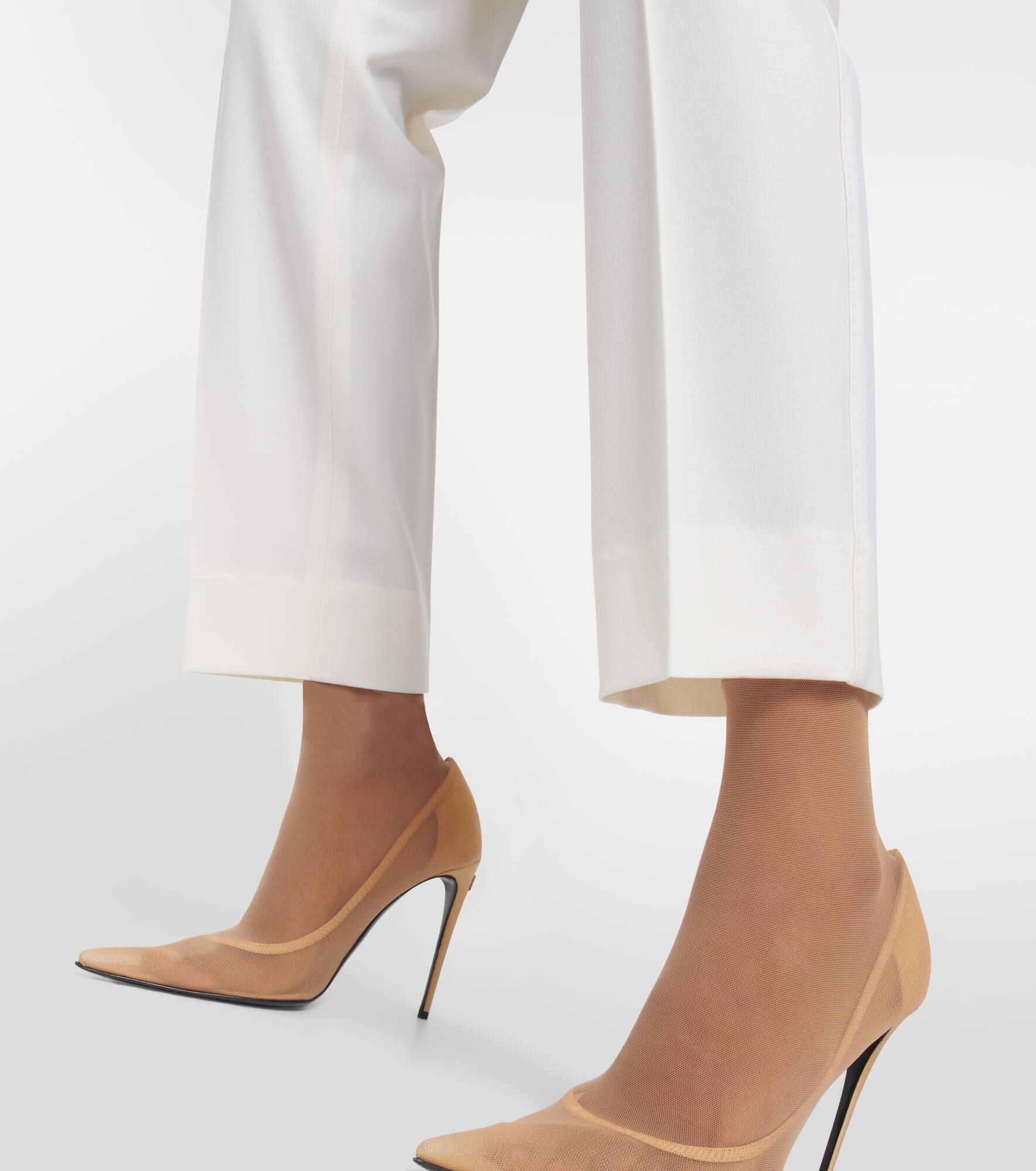 Low-rise wool-blend pants - 5
