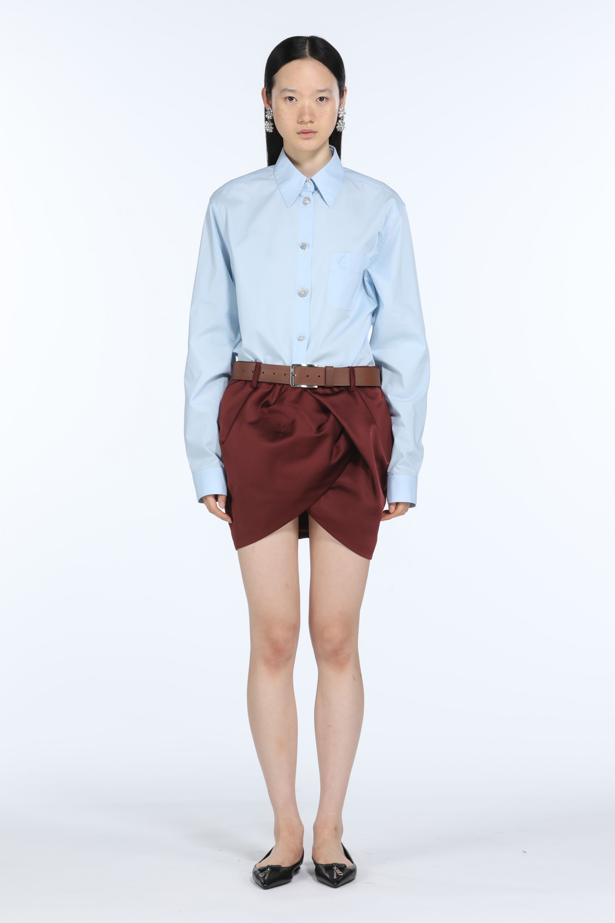 CRYSTAL-EMBELLISHED COTTON SHIRT - 4