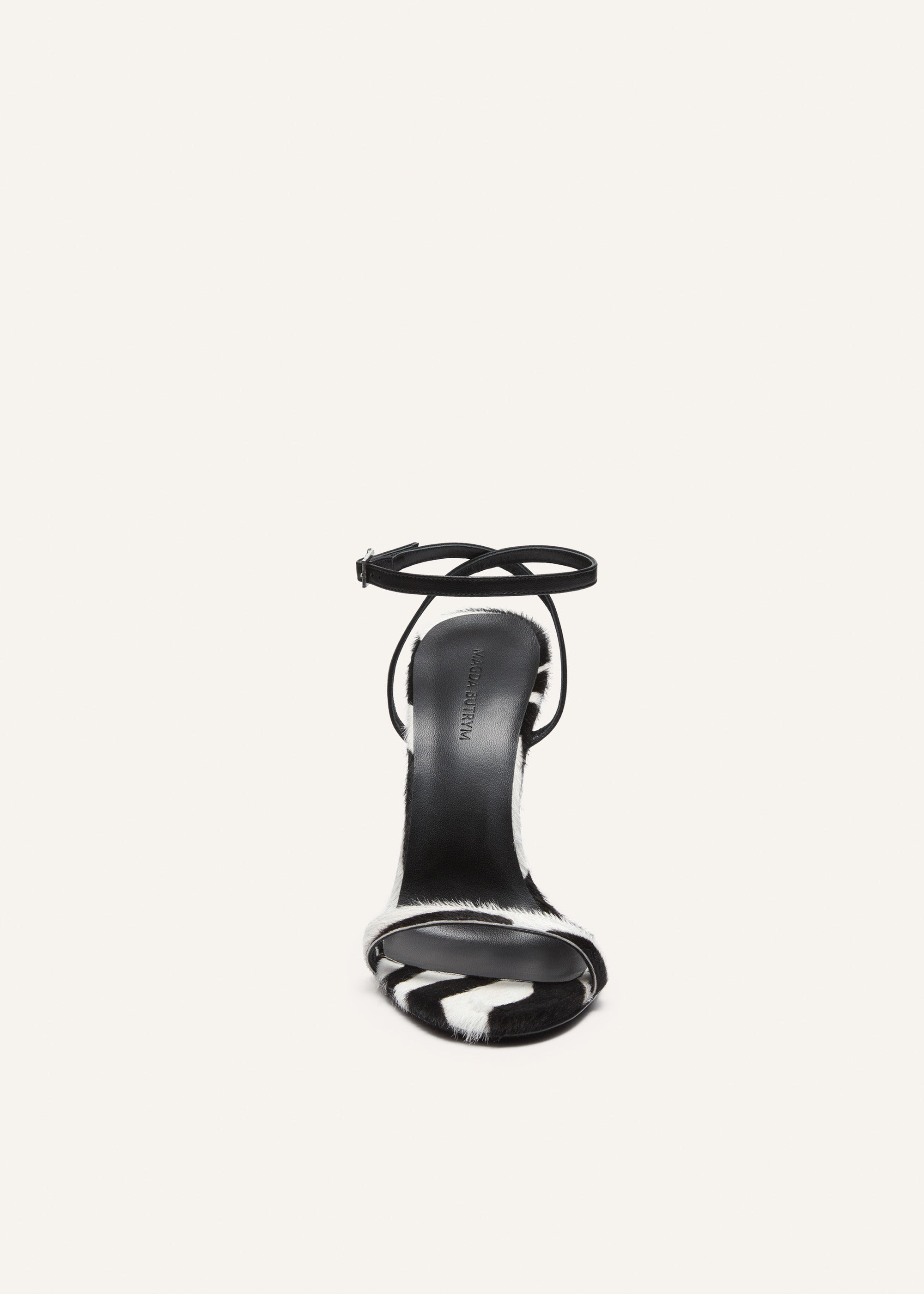 Inverted wedge strappy sandals in zebra - 3