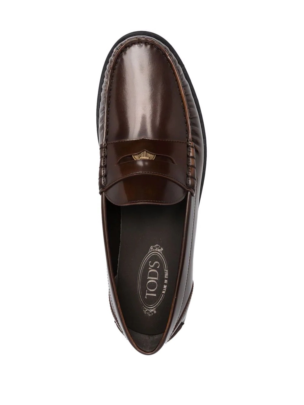 glossy leather loafers - 4