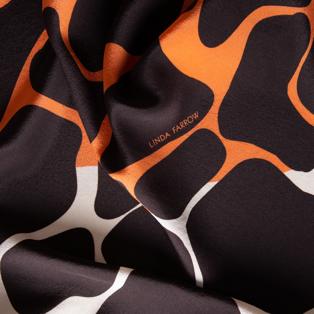 ORANGE ANIMAL PRINT SCARF 90CM 2