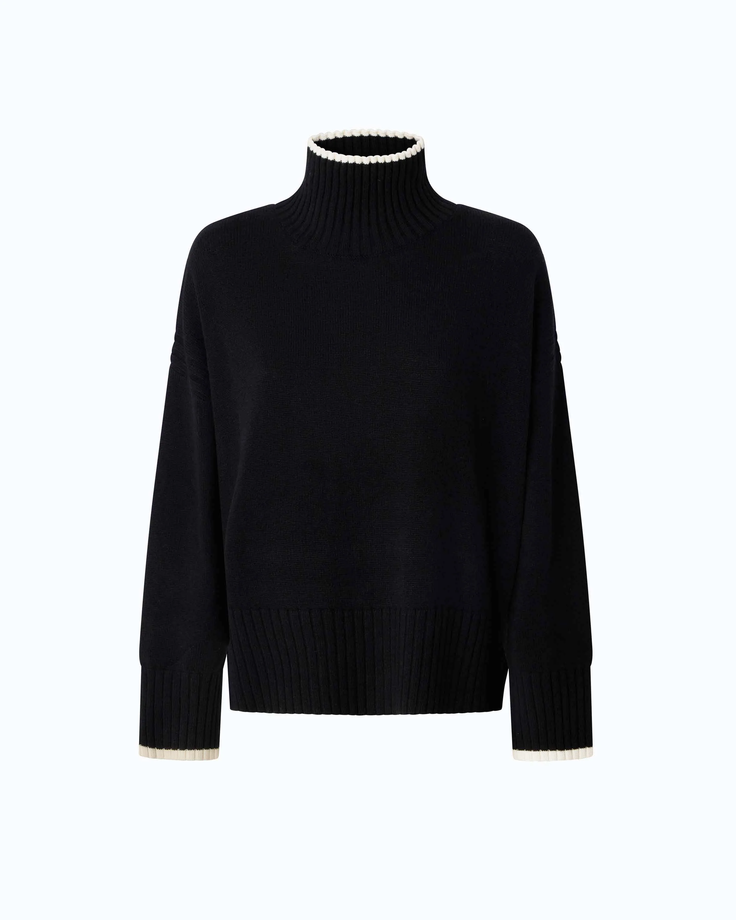WOOL AND CASHMERE TURTLENECK SWEATER - 1