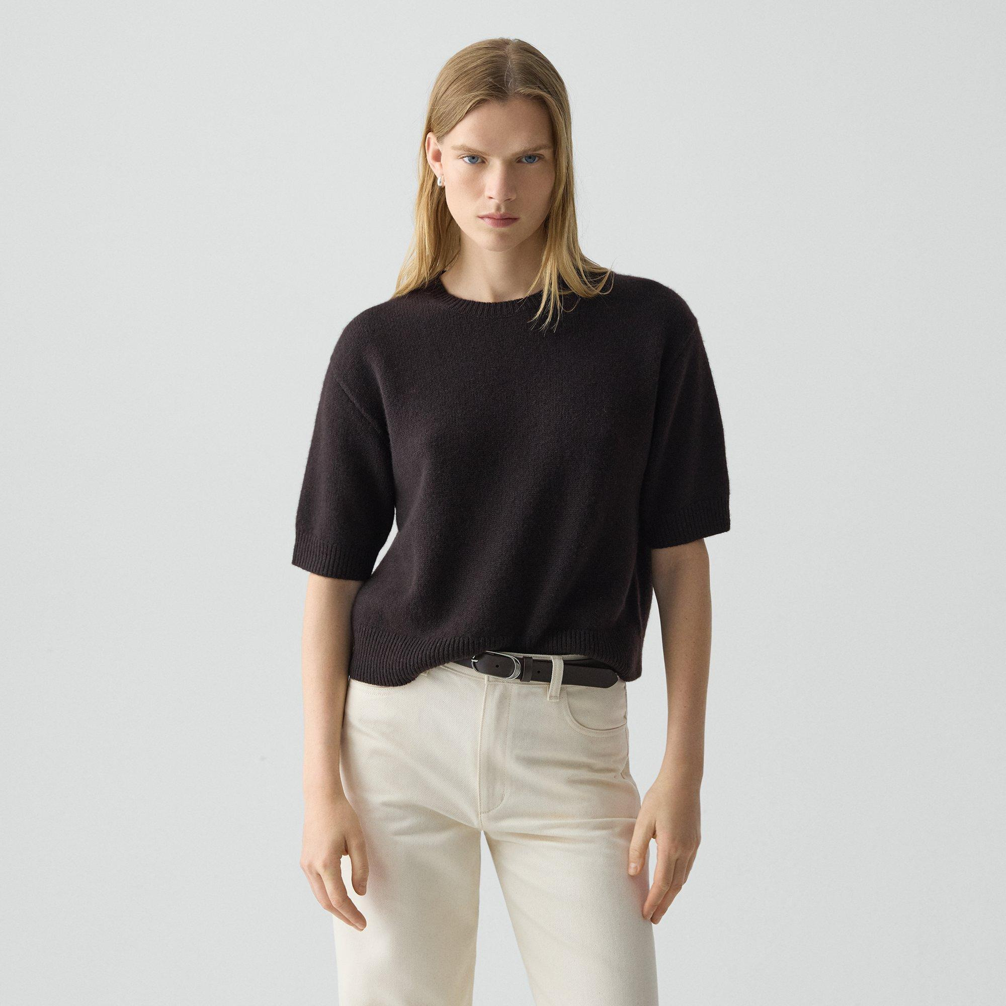 Cropped Tee in Cashmere - 2