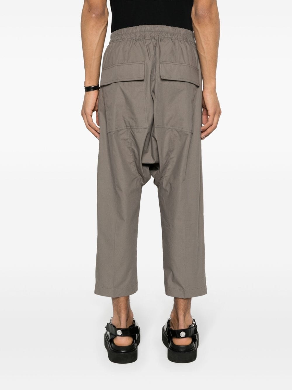 Lido drop-crotch cropped trousers - 4