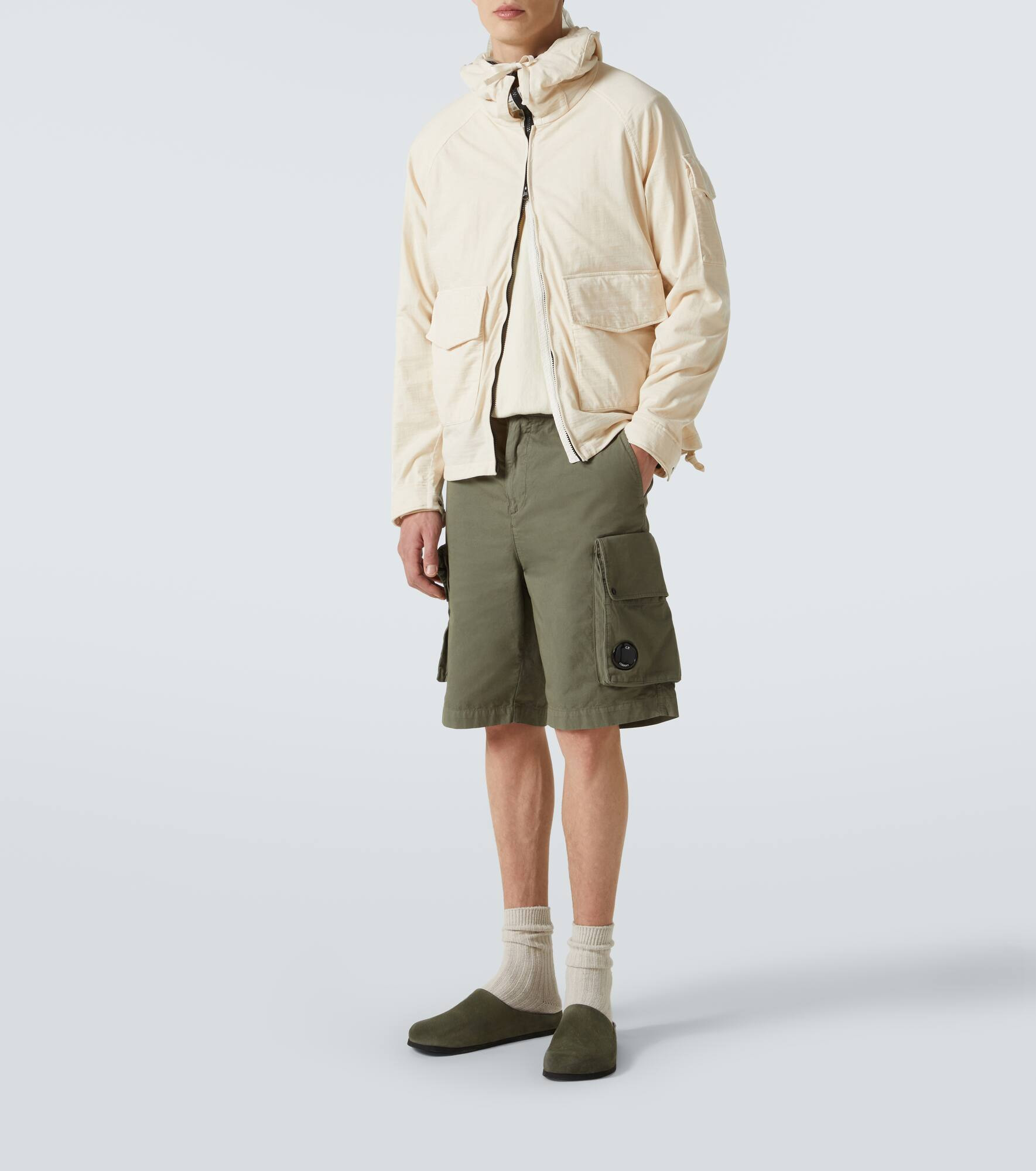 Cotton gabardine cargo shorts - 2