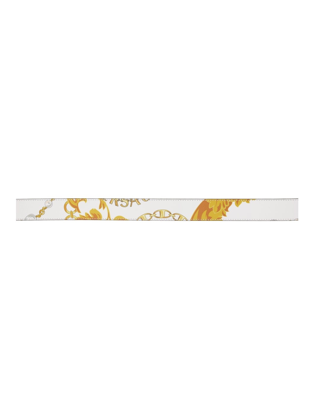 White Chain Couture Baroque Buckle Belt - 2