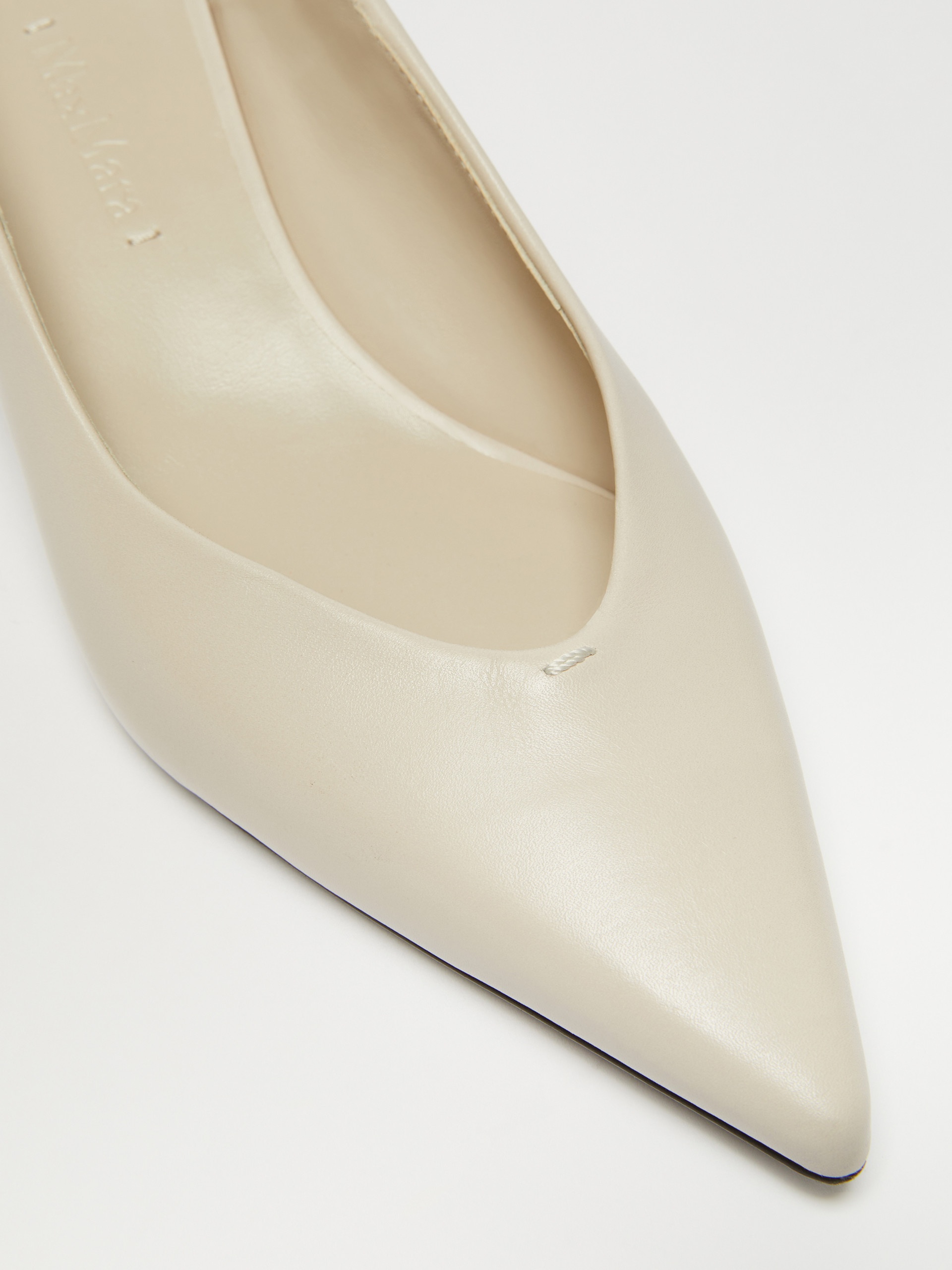 SLINGY Leather slingbacks with branded ribbon detail - 4
