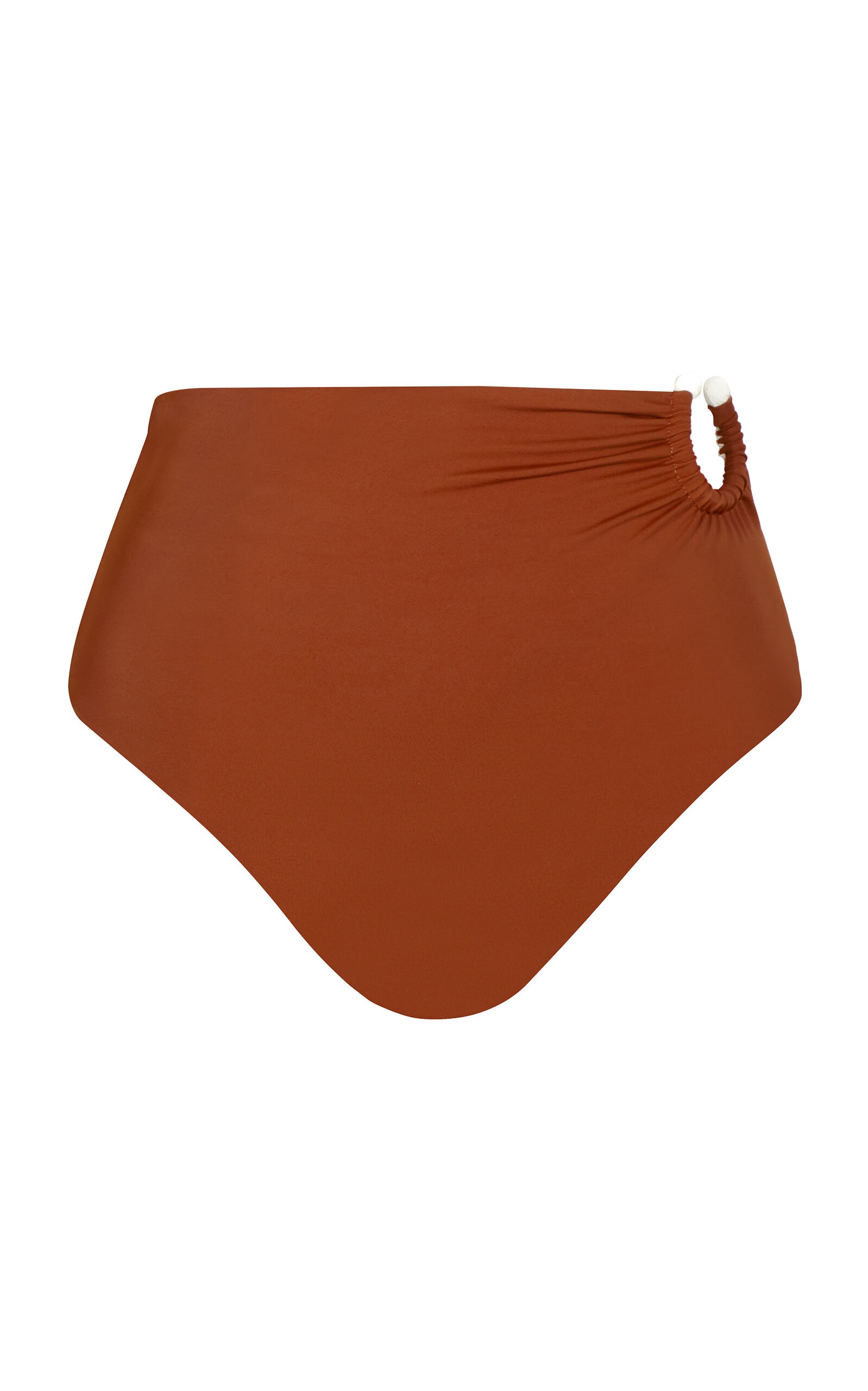 Taita Ring-Detailed High-Waisted Bikini Bottom burgundy - 1