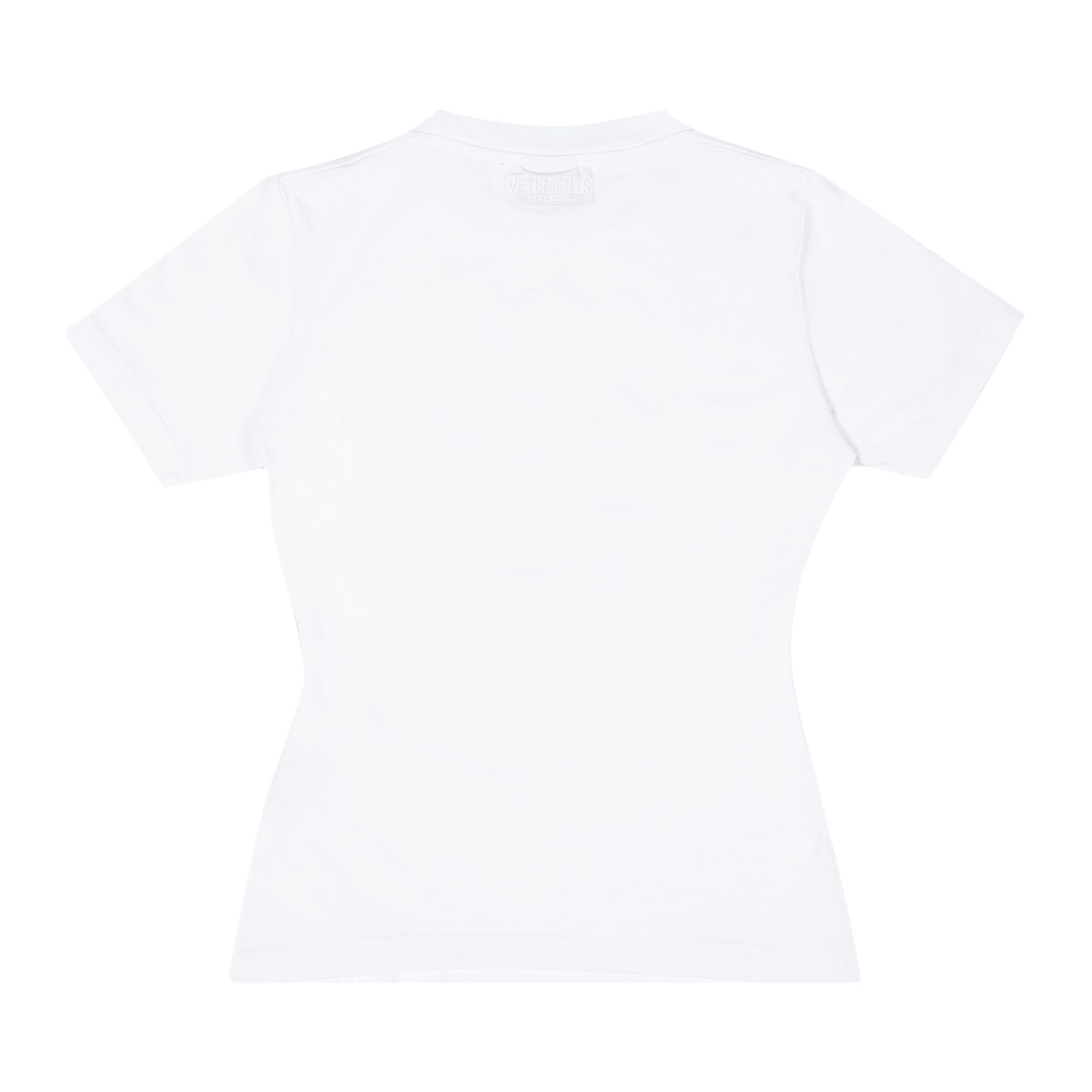 Vetements 4 Seasons Embroidered Logo Fitted T-Shirt 'White' - 2