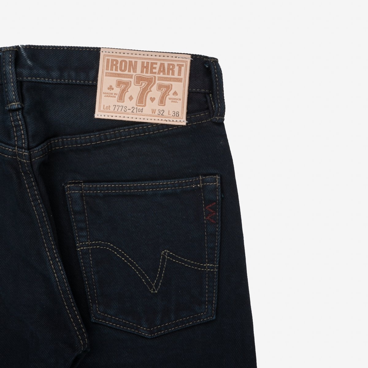 IH-777S-21OD 21oz Selvedge Denim Slim Tapered Indigo Overdyed Black - 6