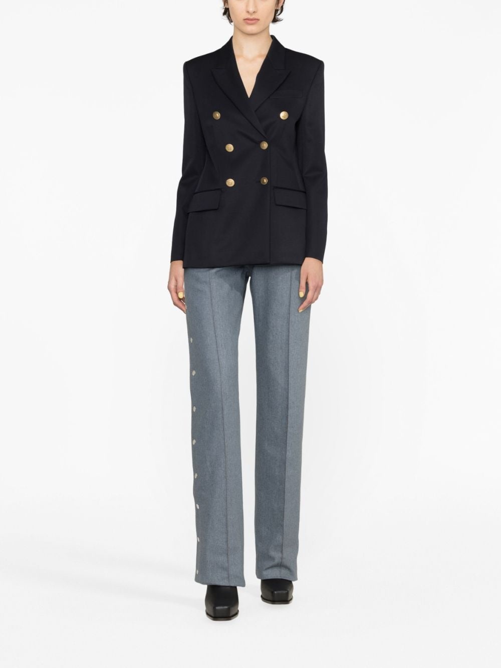 double-breasted peak-lapel blazer - 2