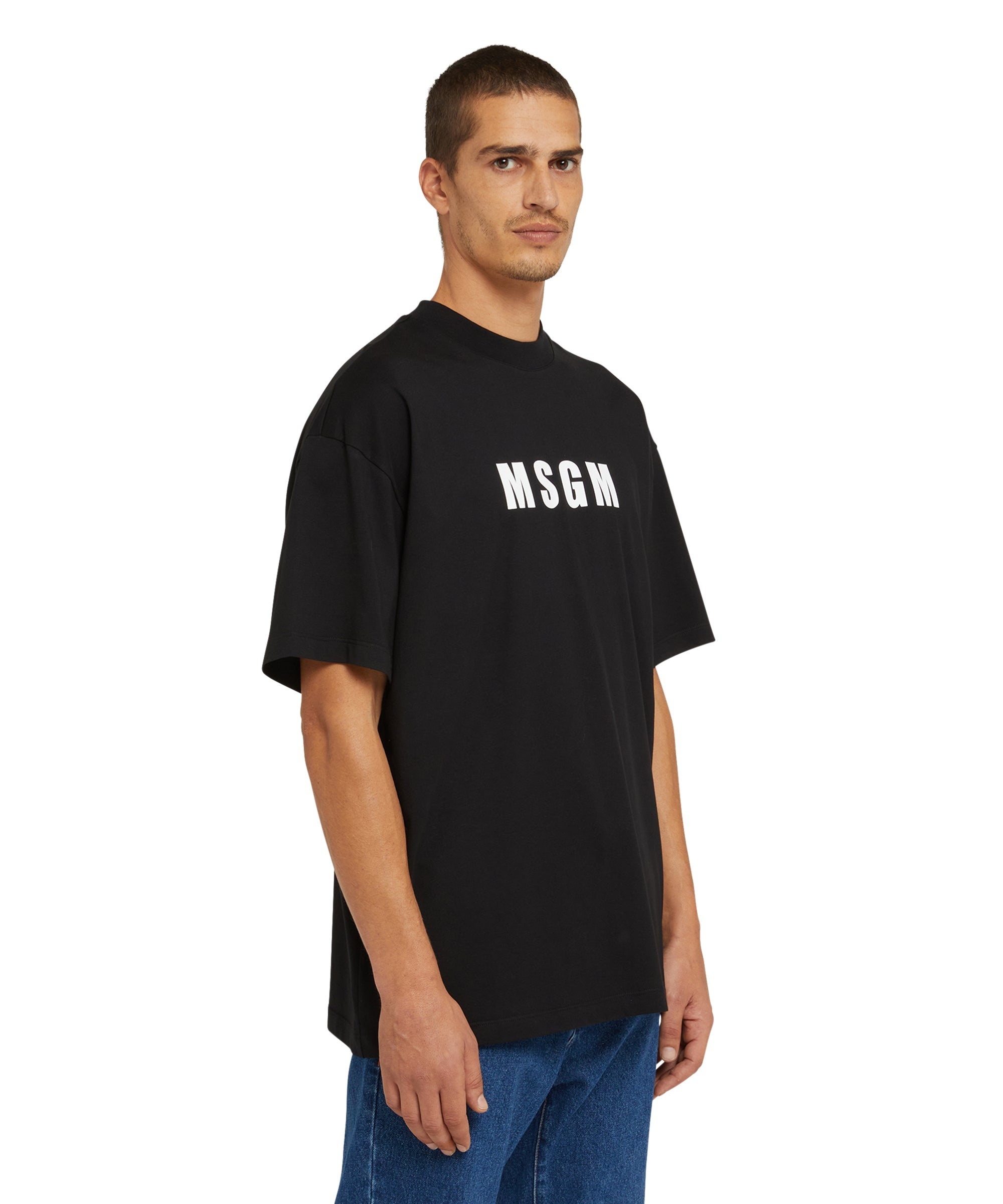 Cotton crew neck cotton t-shirt with MSGM logo - 4