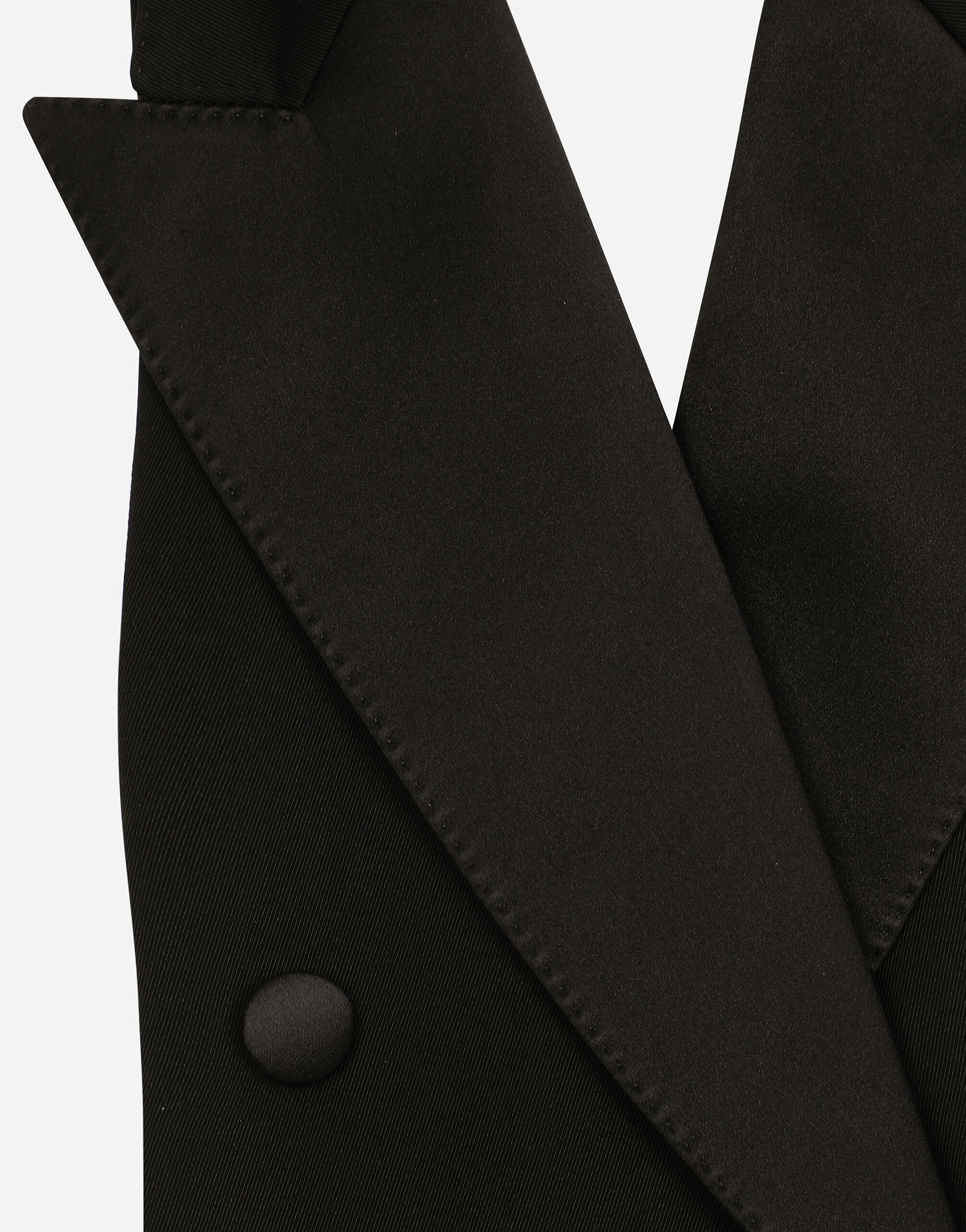 Double-breasted wool gabardine waistcoat - 7