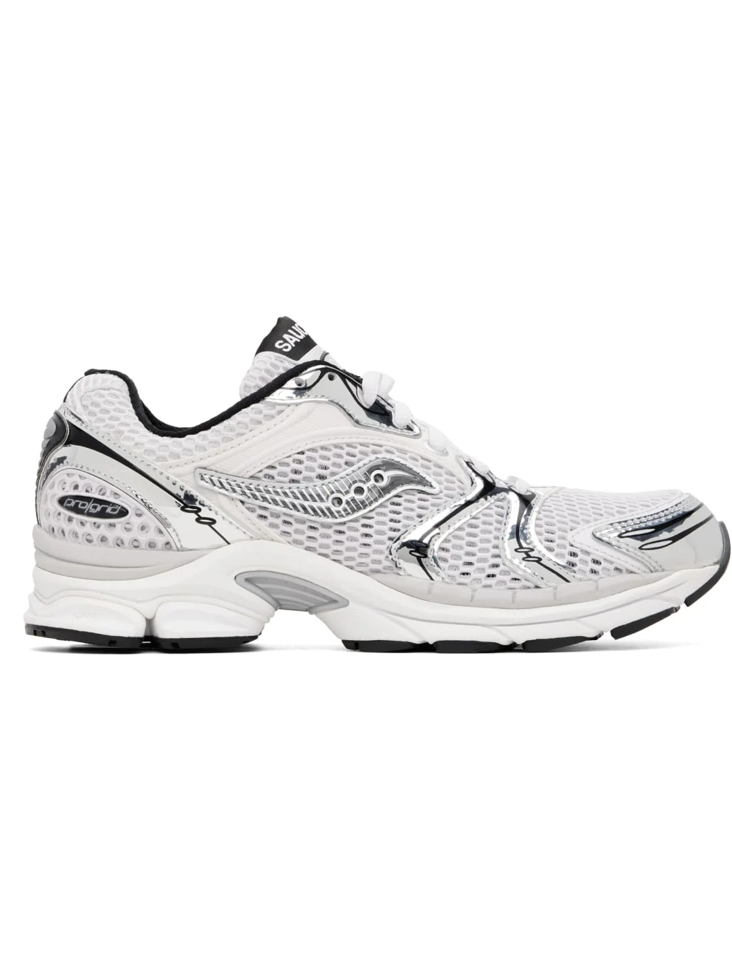 White & Silver ProGrid Triumph 4 Sneakers - 1