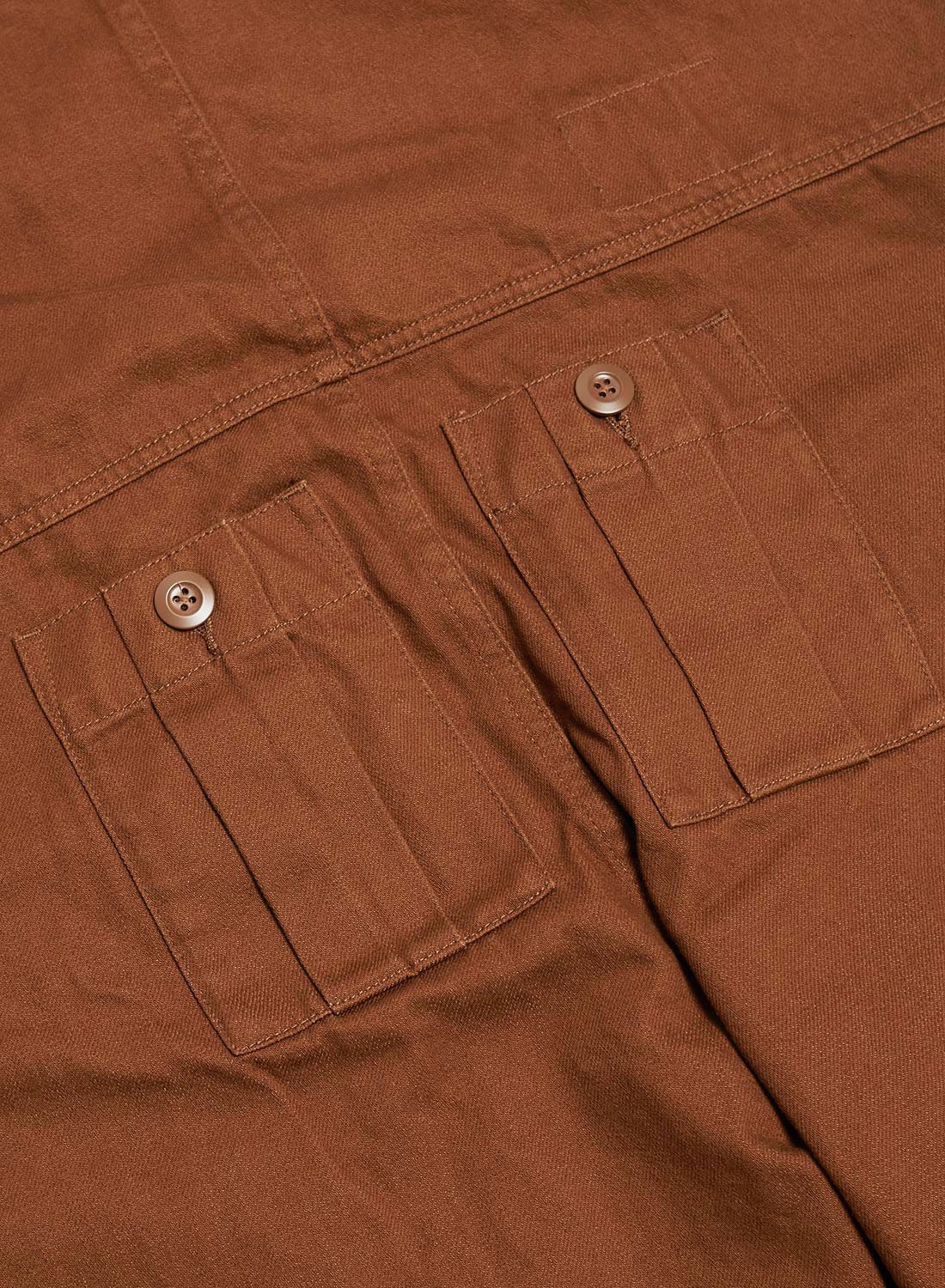 Railway Dungaree Heavy Cotton in Brown - 10