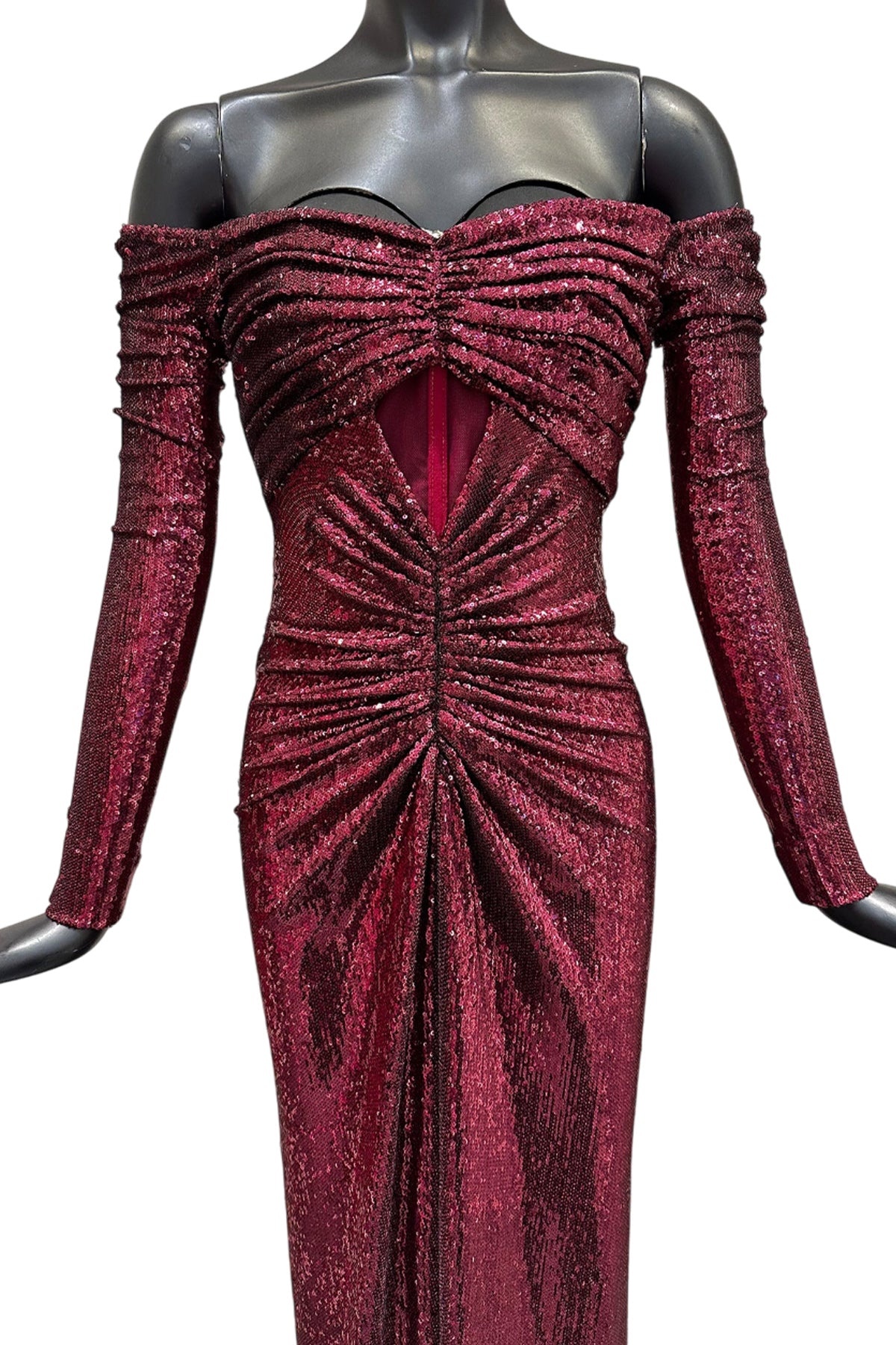 OFF SHOULDER SEQUIN DRESS - 4