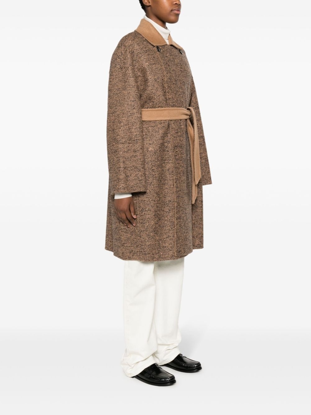 reversible camel hair-blend coat - 3