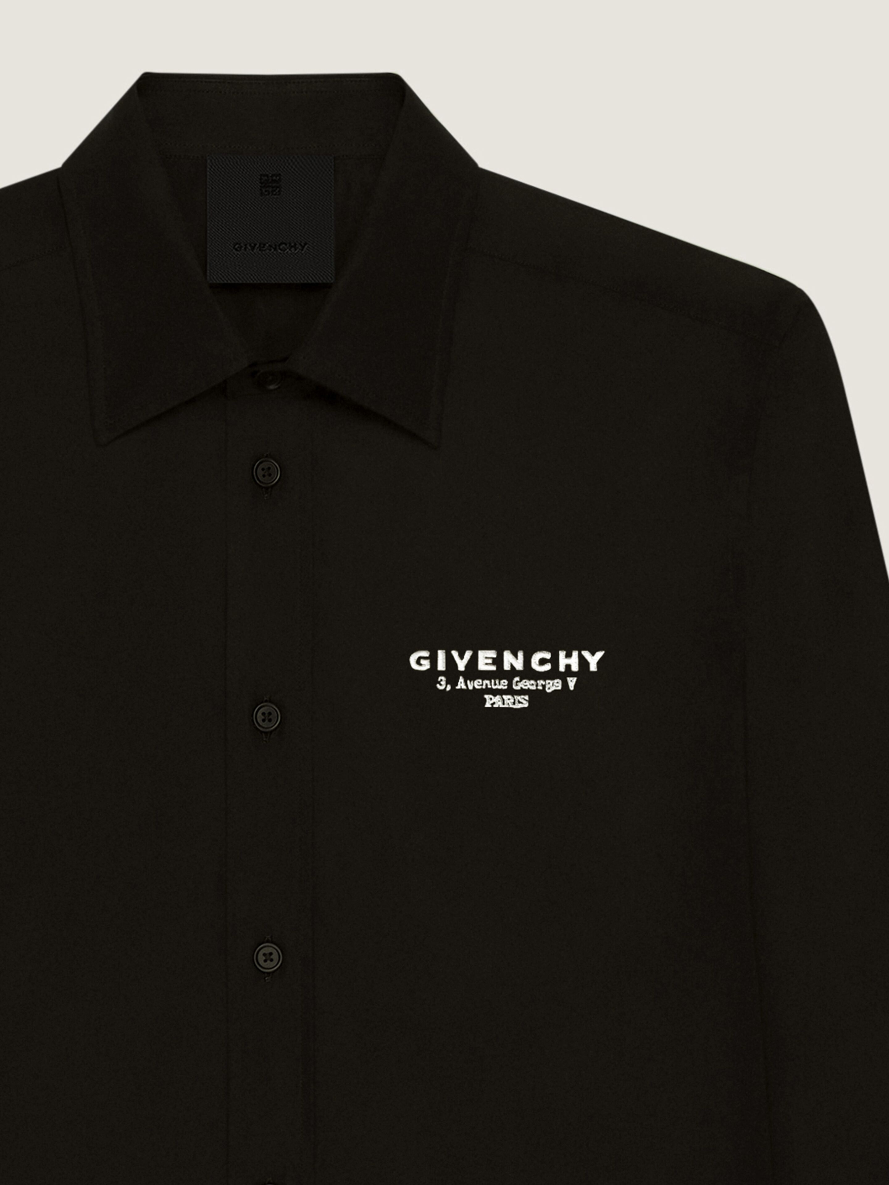 SHIRT IN POPLIN WITH GIVENCHY STAMP PRINT - 2