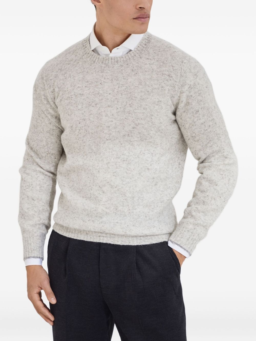 mélange-effect sweater - 3