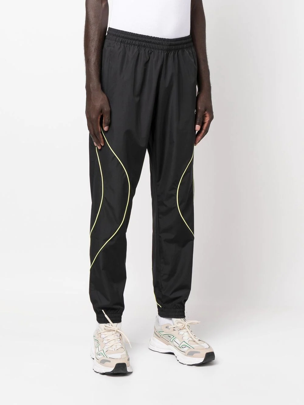 contrasting-trim detail track pants - 3