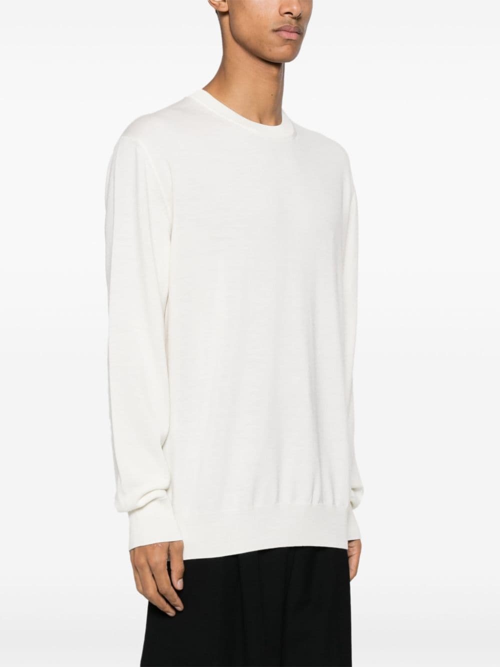 crew-neck wool jumper - 3
