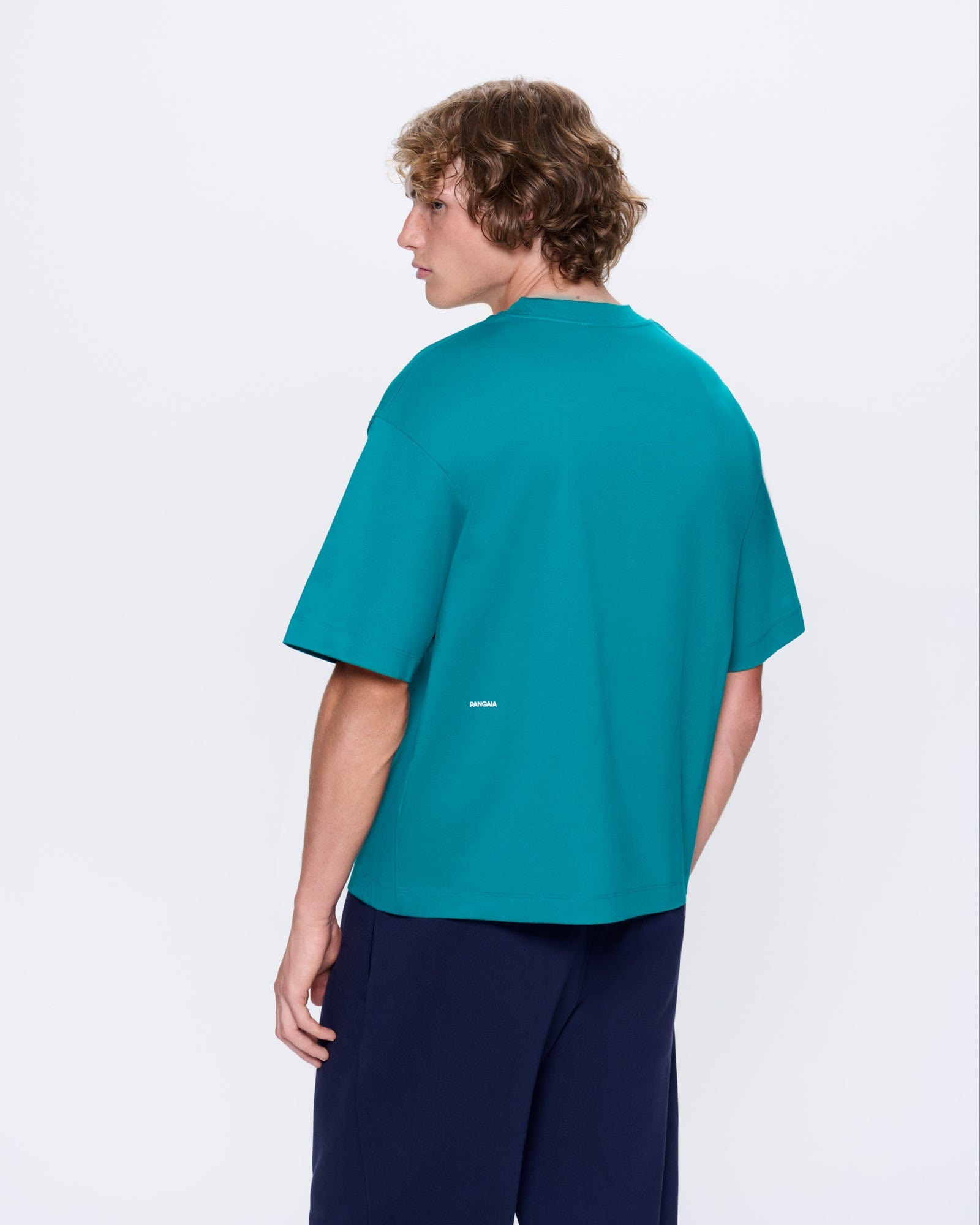 Mens Interlock Oversized T-Shirt - Malachite Green - 5