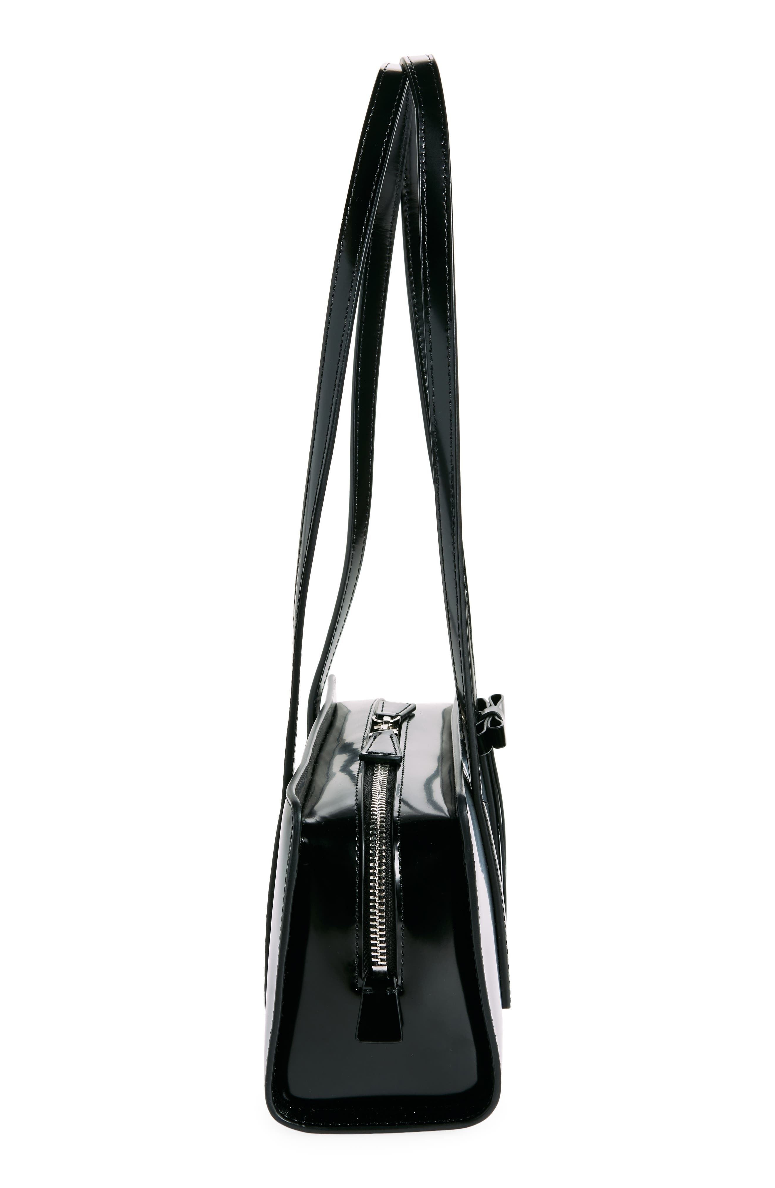 Sandy Liang Recital Patent Leather Shoulder Bag in Black at Nordstrom - 6