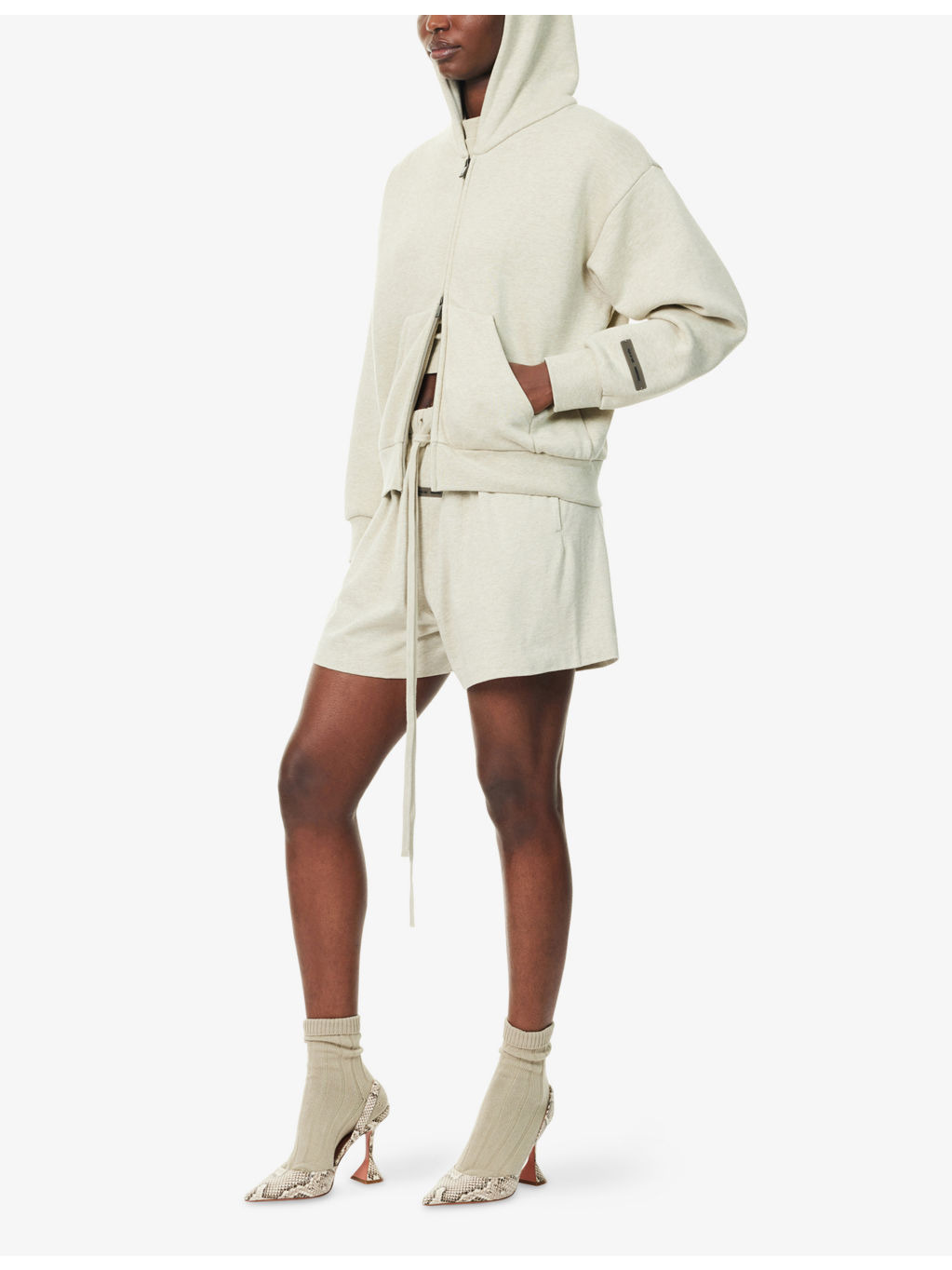 Embossed-Branding Classic-Fit Cotton-Blend Hoody - 2