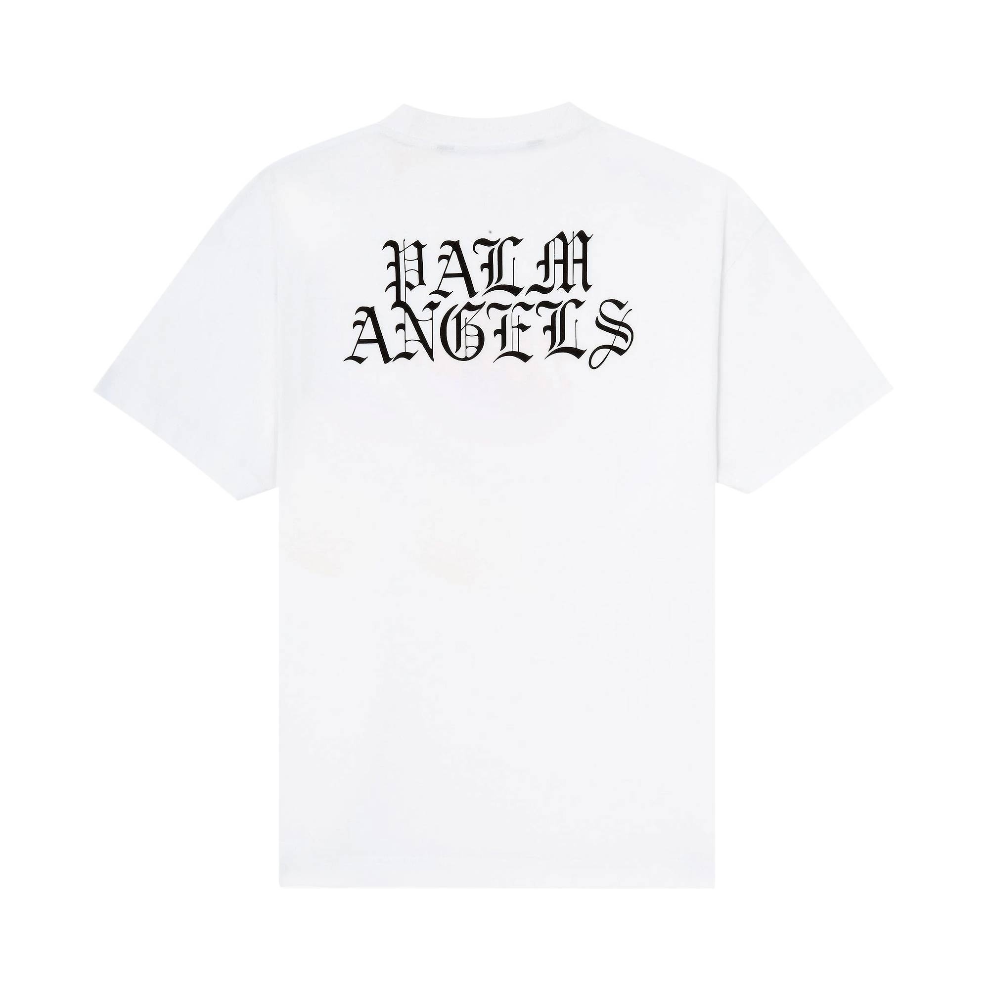 Palm Angels Burning Head Short-Sleeve T-Shirt 'White/Yellow' - 2