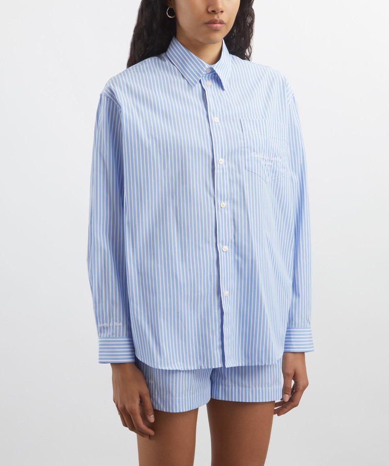 Sporty & Rich Eden Script Oversized Shirt outlook
