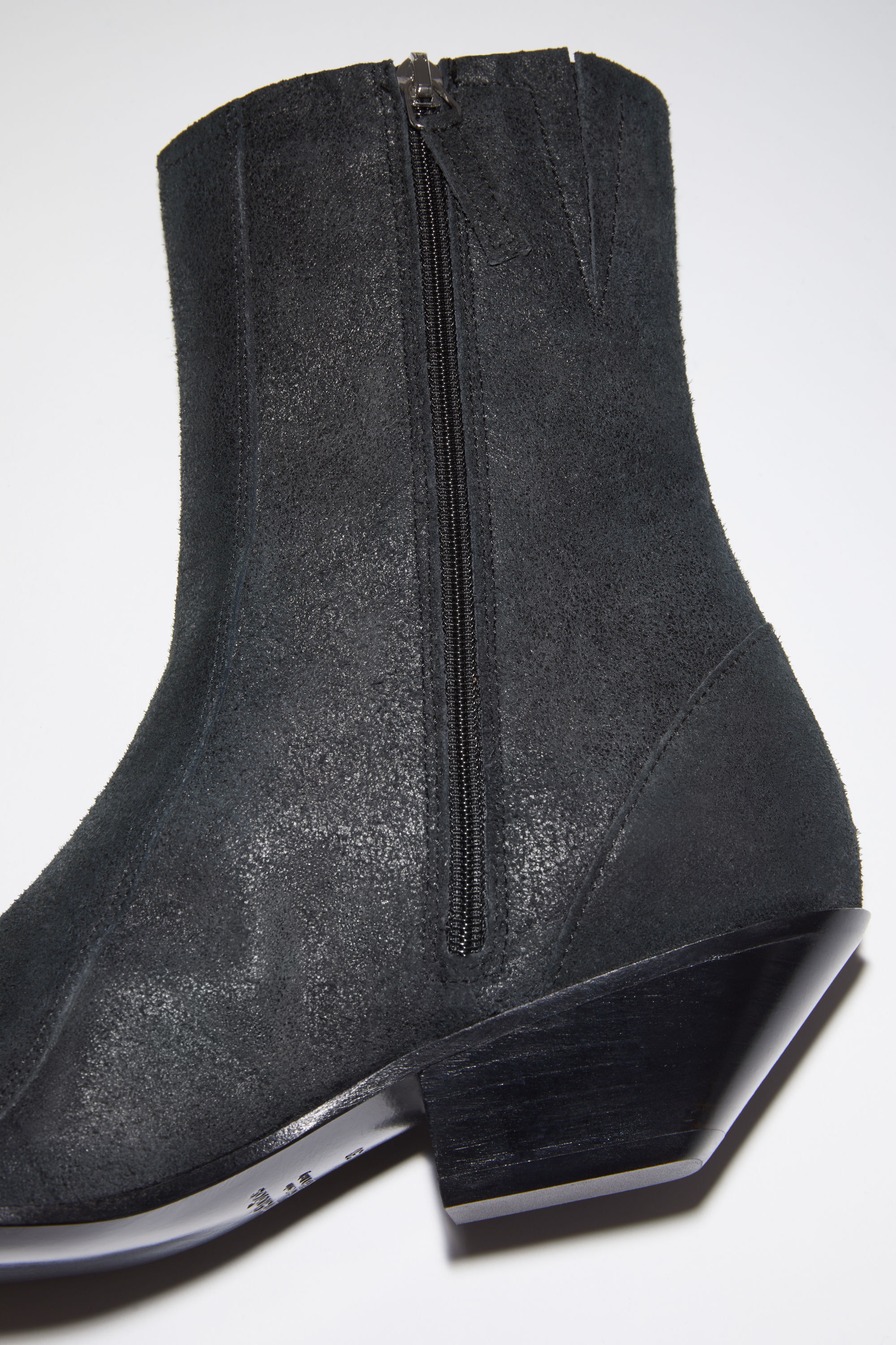 Leather ankle boots - Anthracite/black - 6