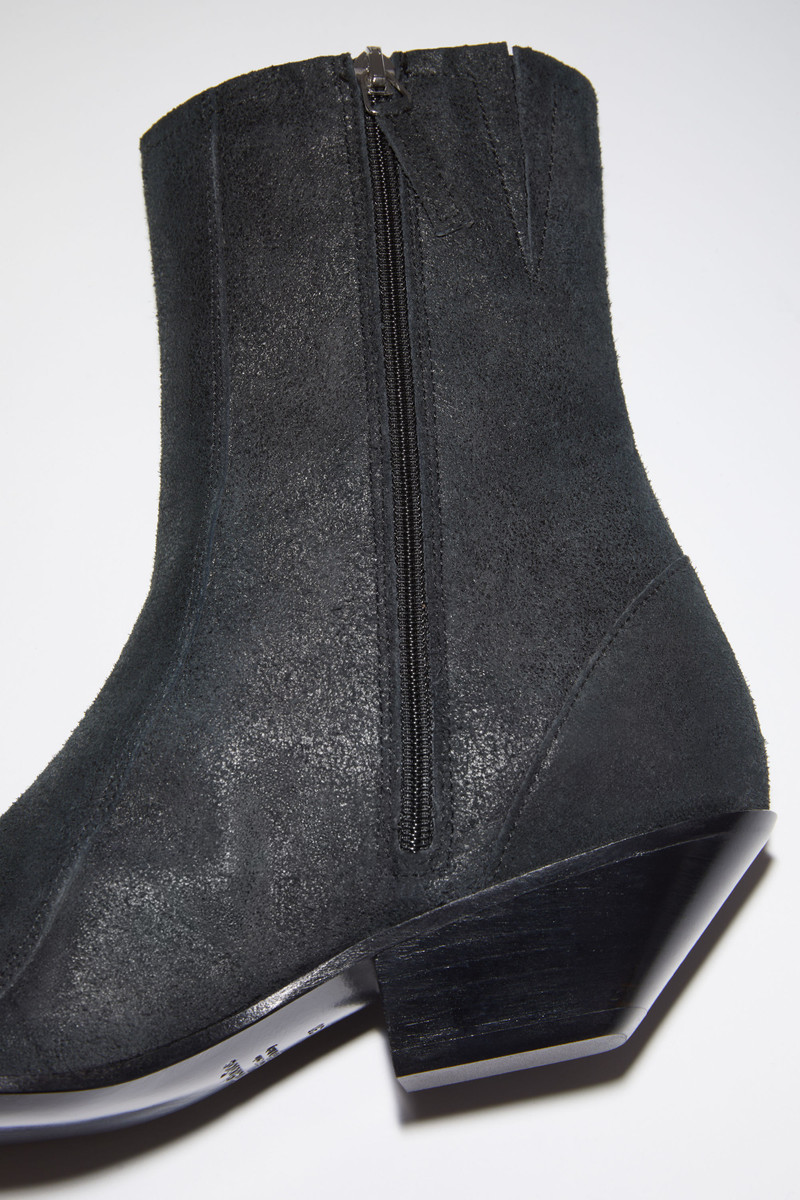 Leather ankle boots - Anthracite/black 6