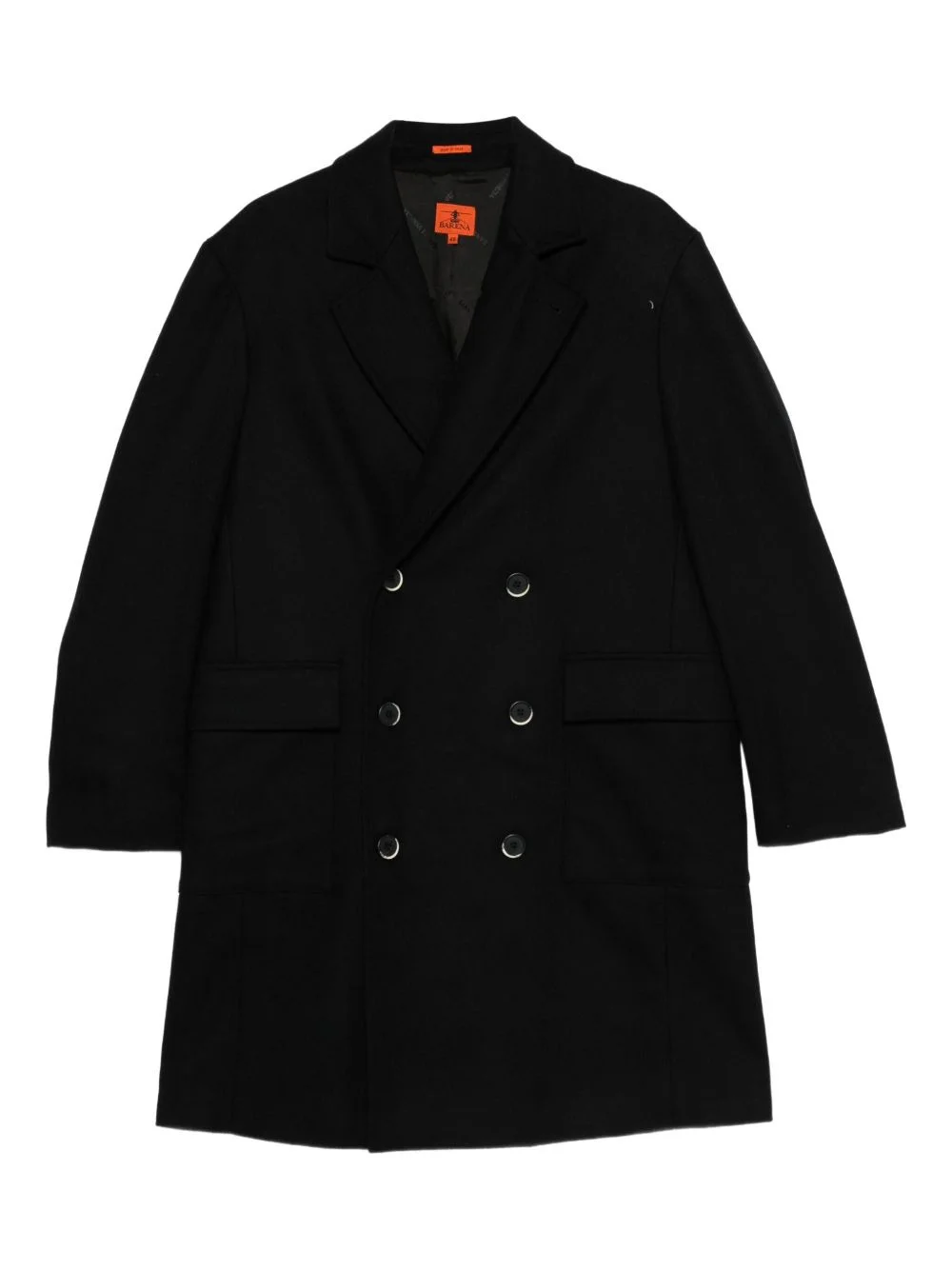 double-breasted patch-pocket coat - 1