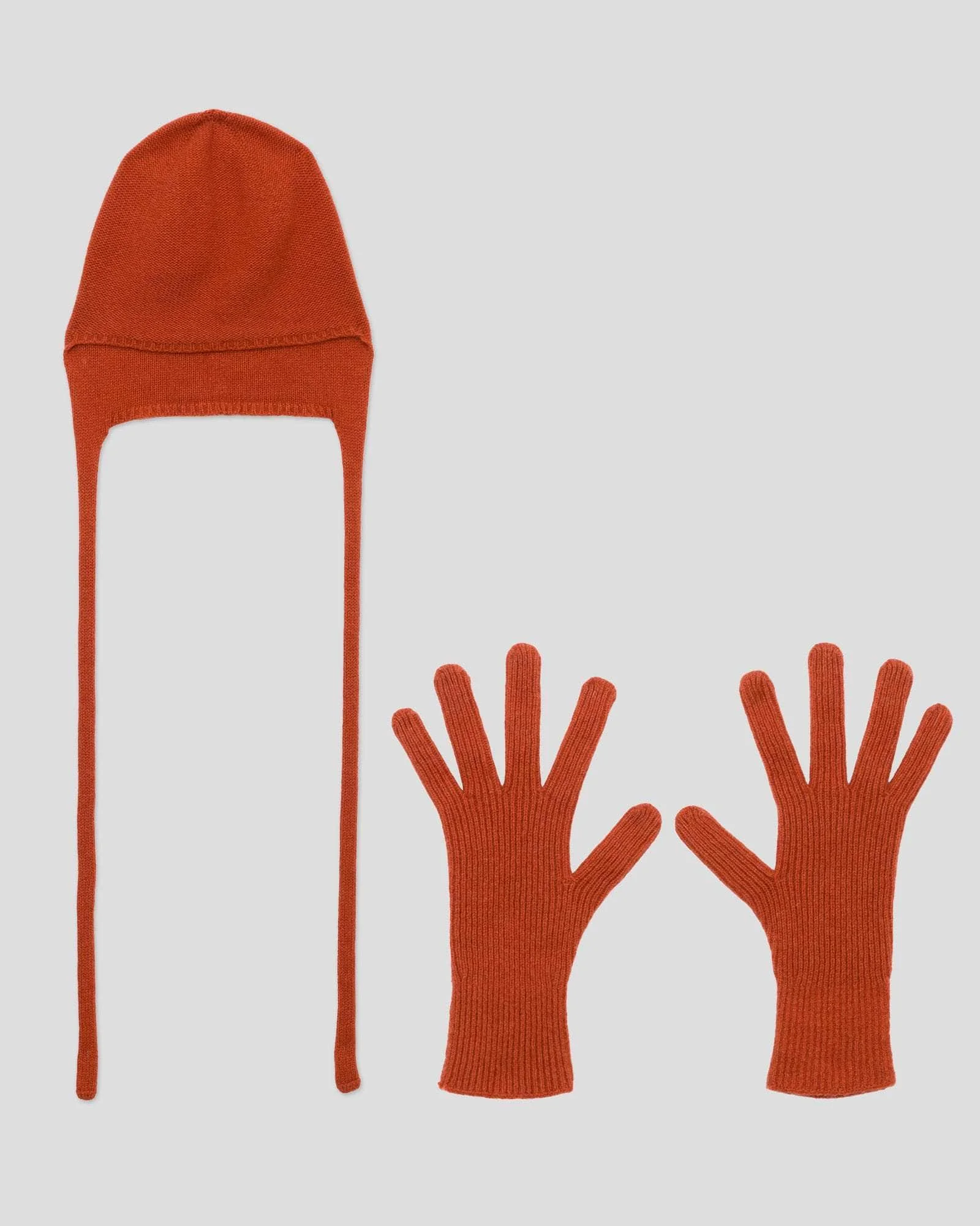 Pack - Tier Hood & Ribbed Gloves - Recycled Cashmere - 1