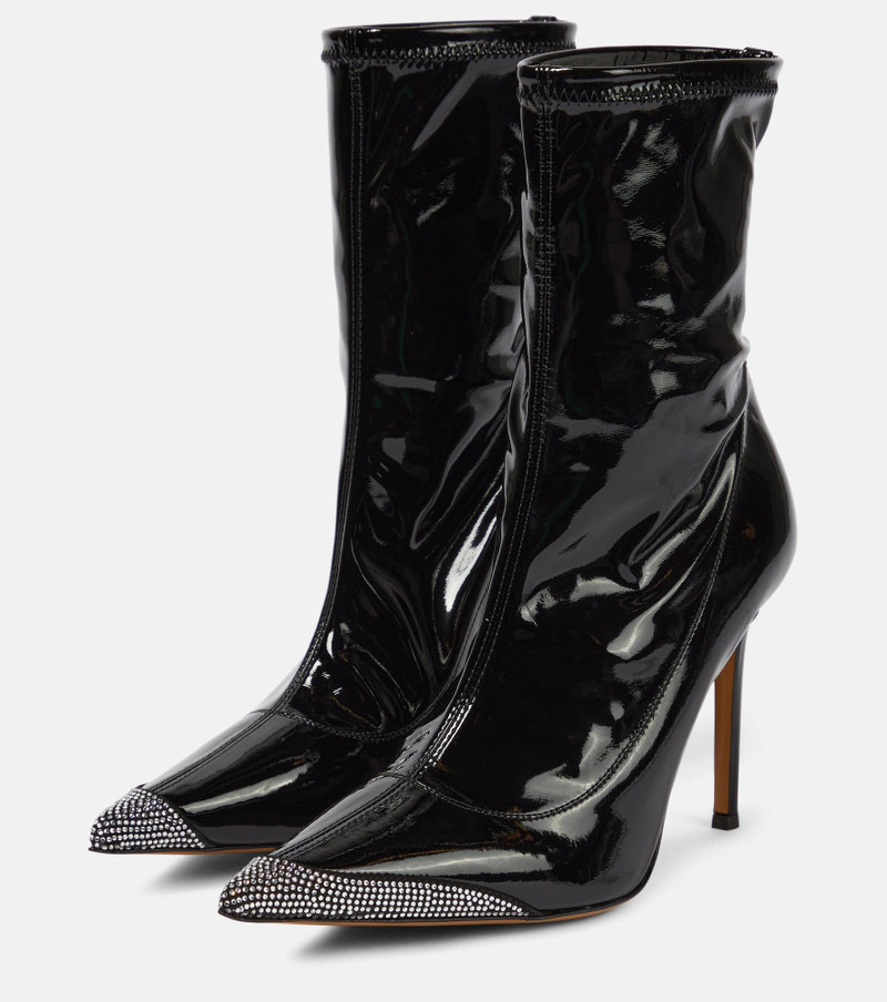 Avi embellished faux leather ankle boots 5